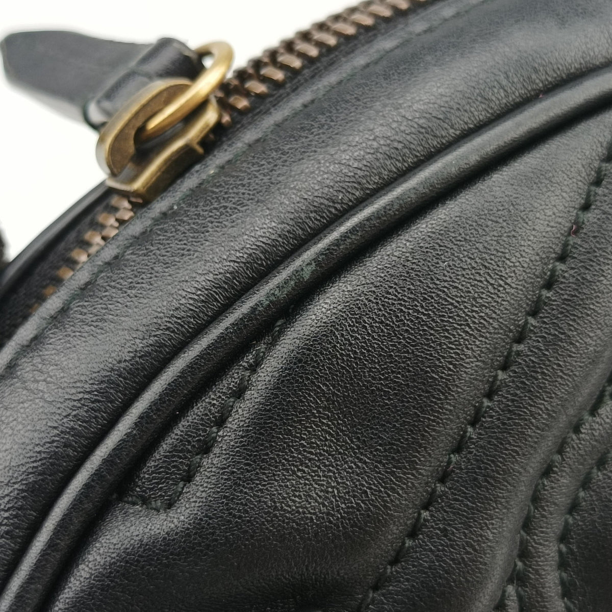 Secondhand Gucci GG Marmont Black Leather 476434 bum bag/waist bag | stylenewstar