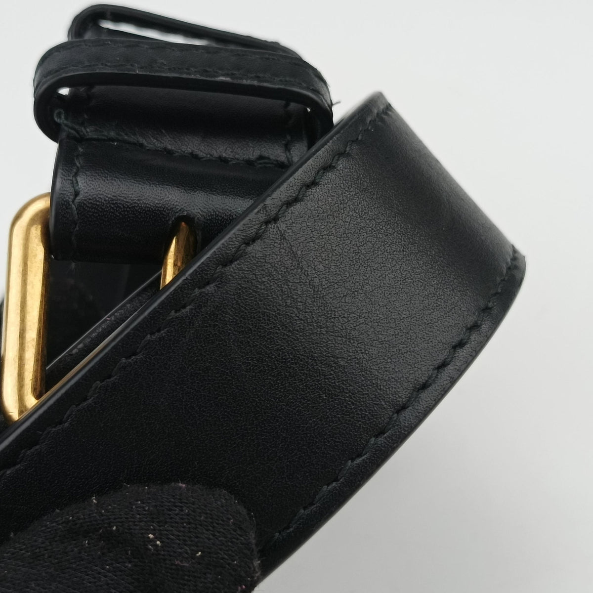 Secondhand Gucci GG Marmont Black Leather 476434 bum bag/waist bag | stylenewstar