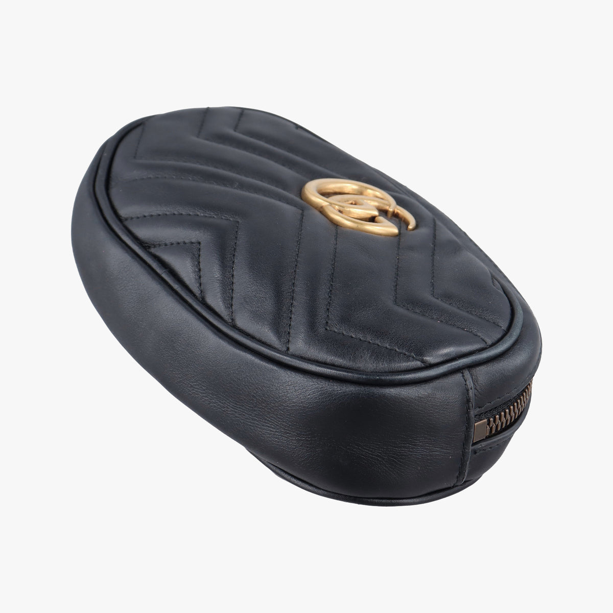 Secondhand Gucci GG Marmont Black Leather 476434 bum bag/waist bag | stylenewstar