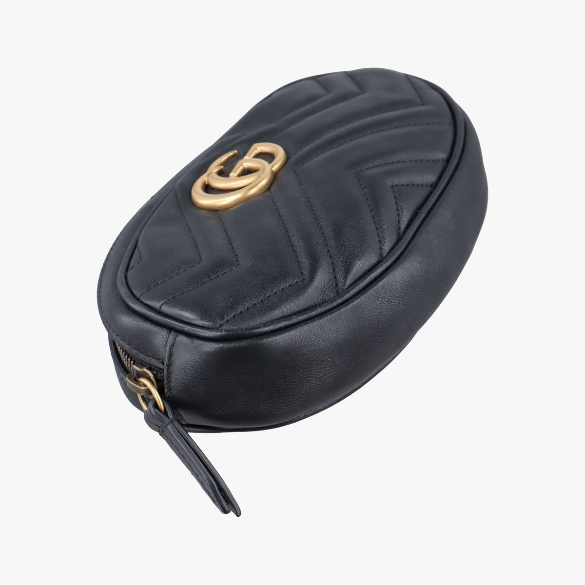 Secondhand Gucci GG Marmont Black Leather 476434 bum bag/waist bag | stylenewstar