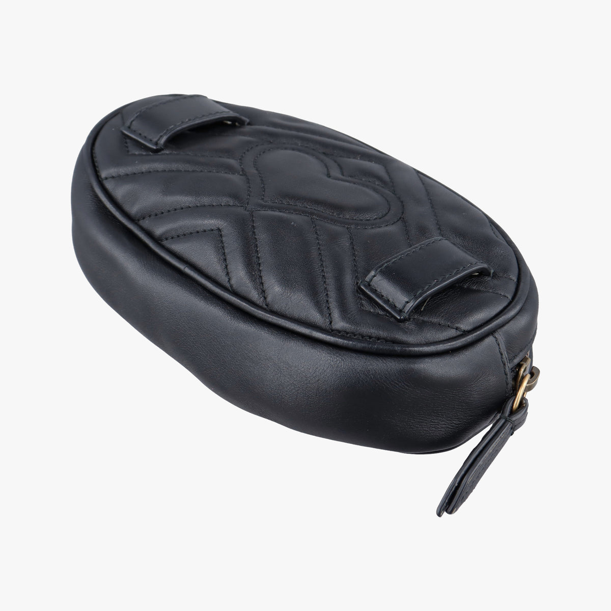 Secondhand Gucci GG Marmont Black Leather 476434 bum bag/waist bag | stylenewstar