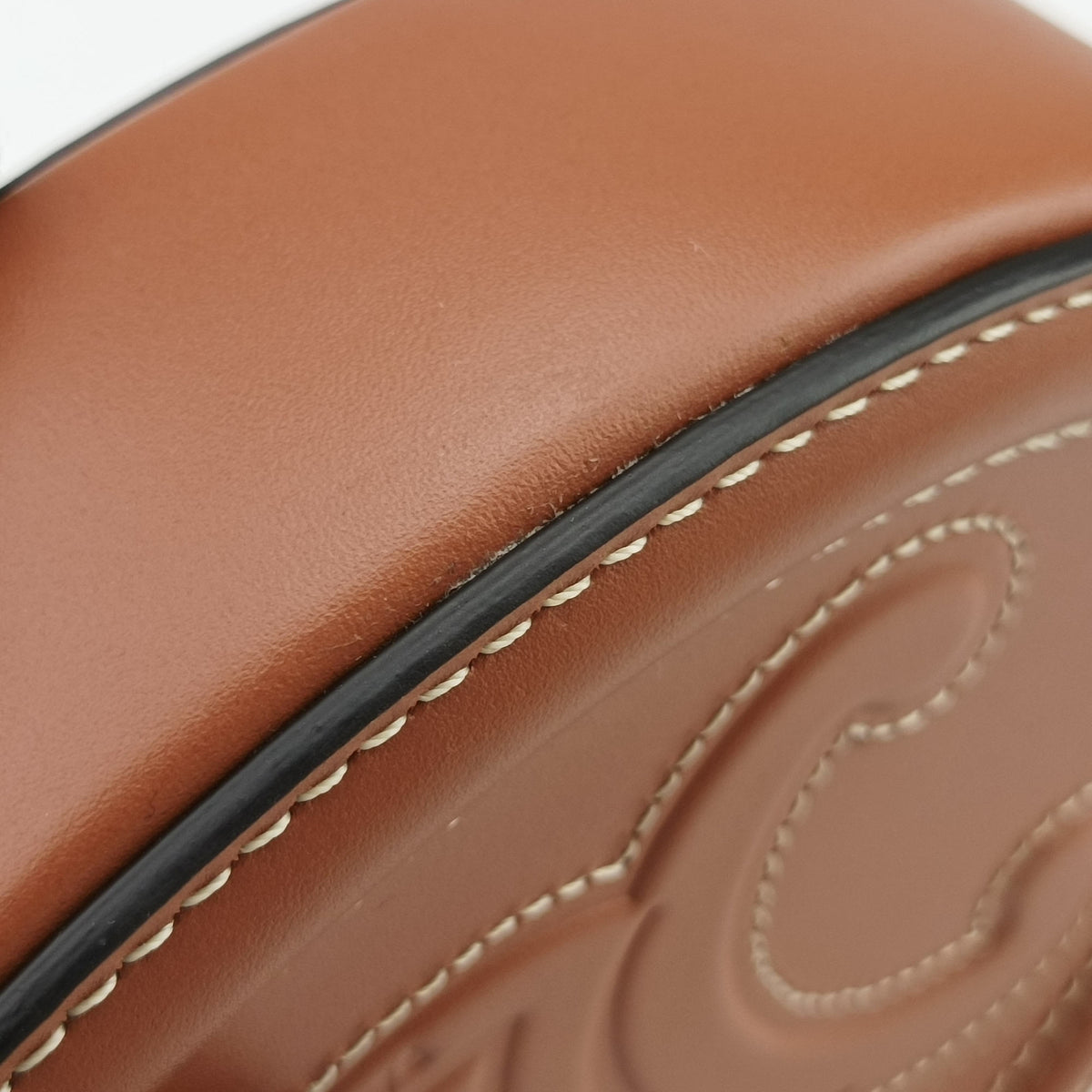Vintage Celine Oval Purse Cuir Triomphe Brown Leather  shoulderbag | stylenewstar