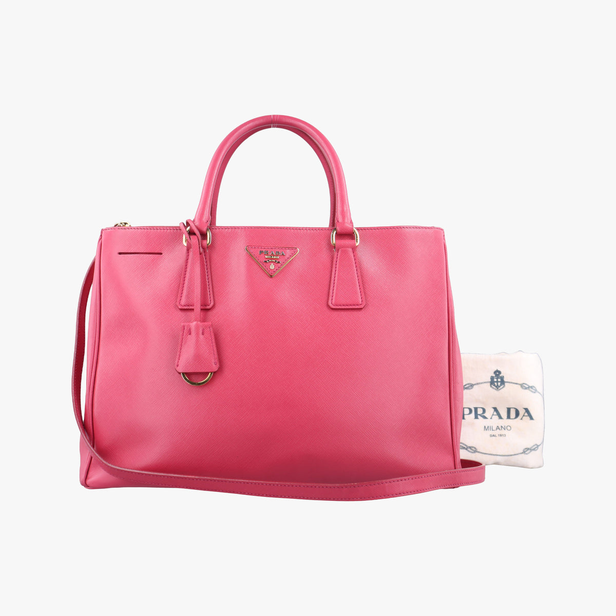 Vintage Prada Galleria Pink SAFFIANO Leather BN1874 shoulderbag | stylenewstar