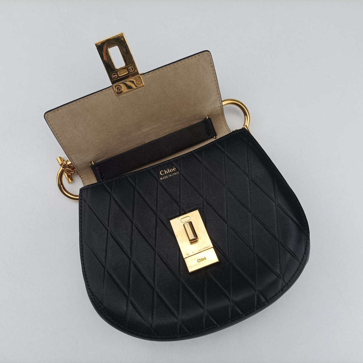Pre-owned Chloe DREW Black Leather  shoulderbag | stylenewstar
