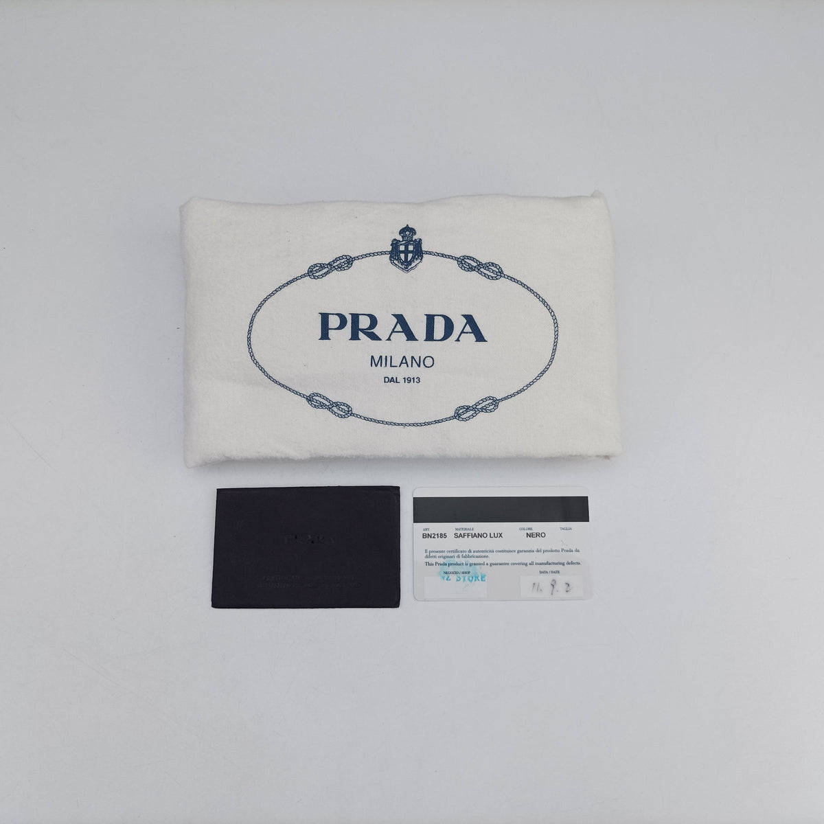 Pre-owned Prada Double Handle Tote Black SAFFIANO Leather BN2186 handbag | stylenewstar