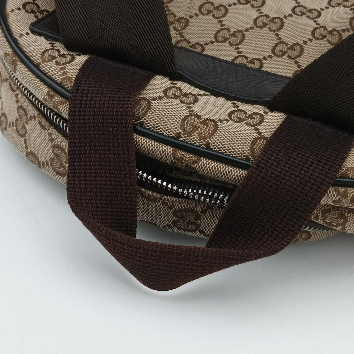 Secondhand Gucci GG Canvas Beige x Brown canvas 449906 backpack/rucksack | stylenewstar