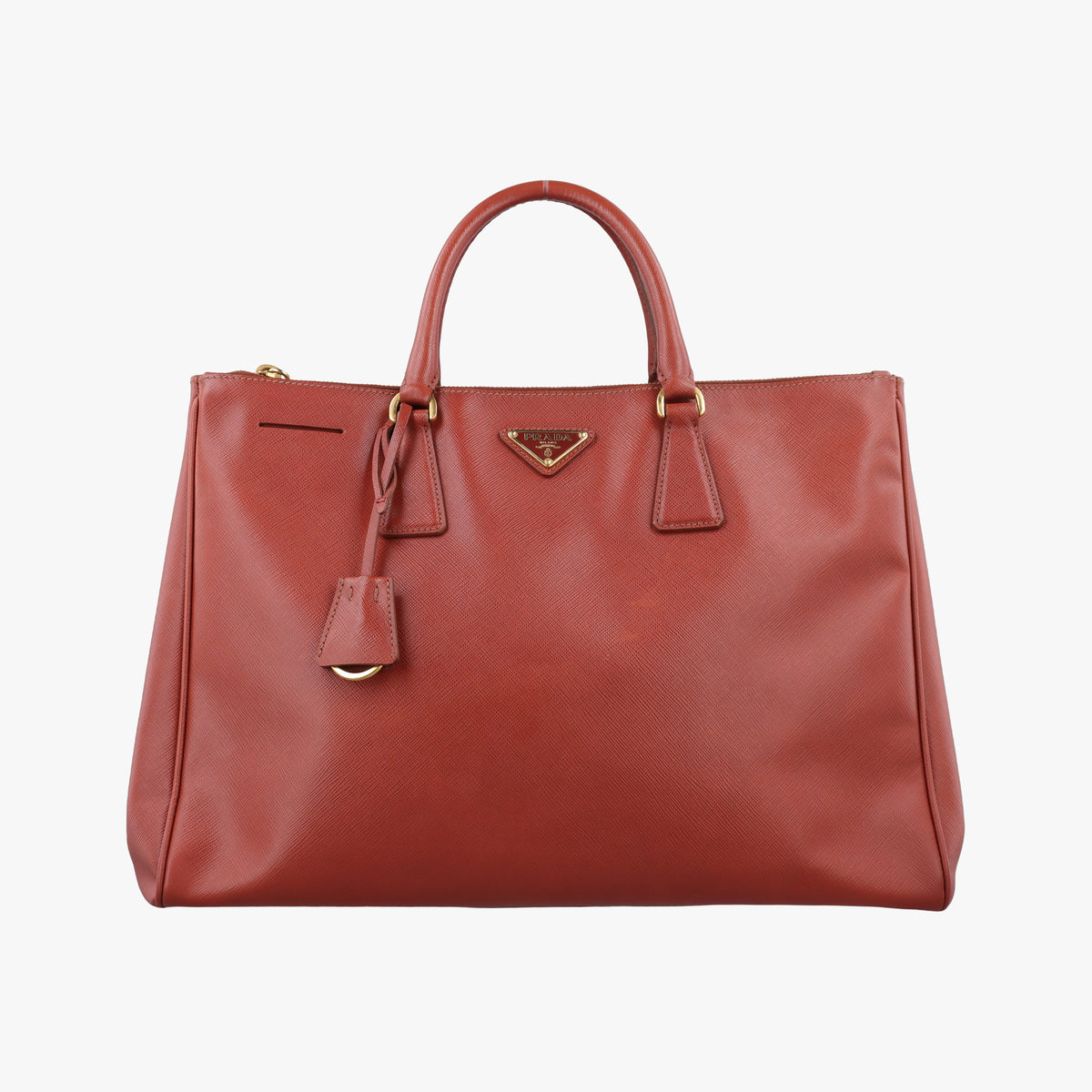 Pre-owned Prada Galleria Orange Saffiano leather  handbag | stylenewstar