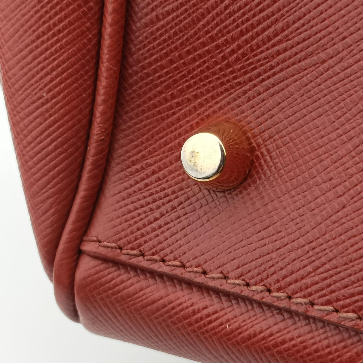 Pre-owned Prada Galleria Orange Saffiano leather  handbag | stylenewstar