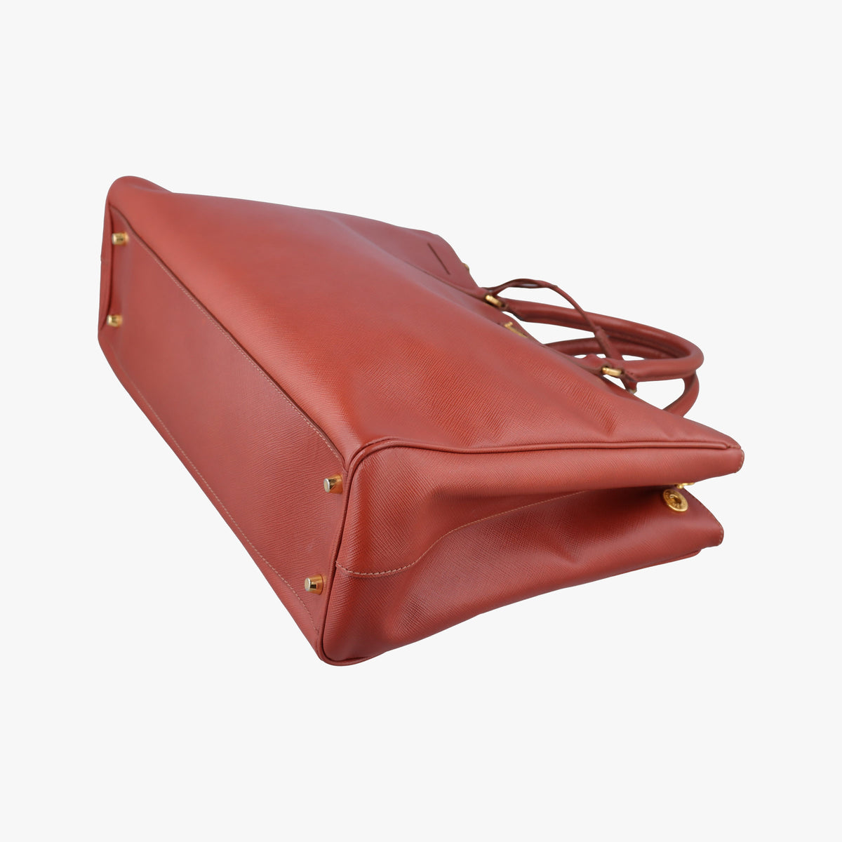 Pre-owned Prada Galleria Orange Saffiano leather  handbag | stylenewstar