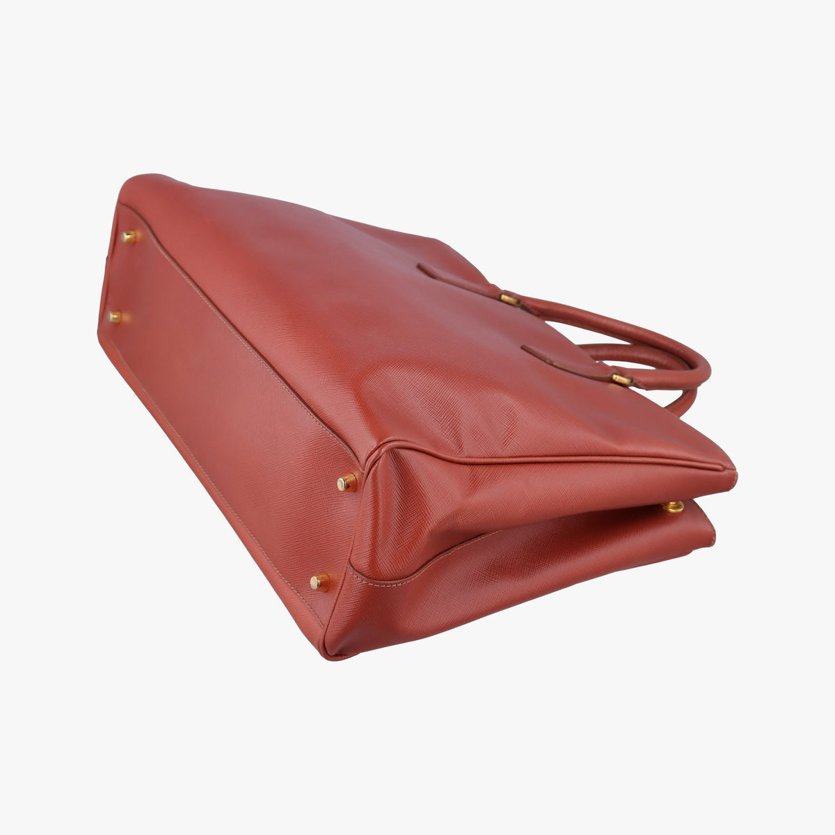 Pre-owned Prada Galleria Orange Saffiano leather  handbag | stylenewstar