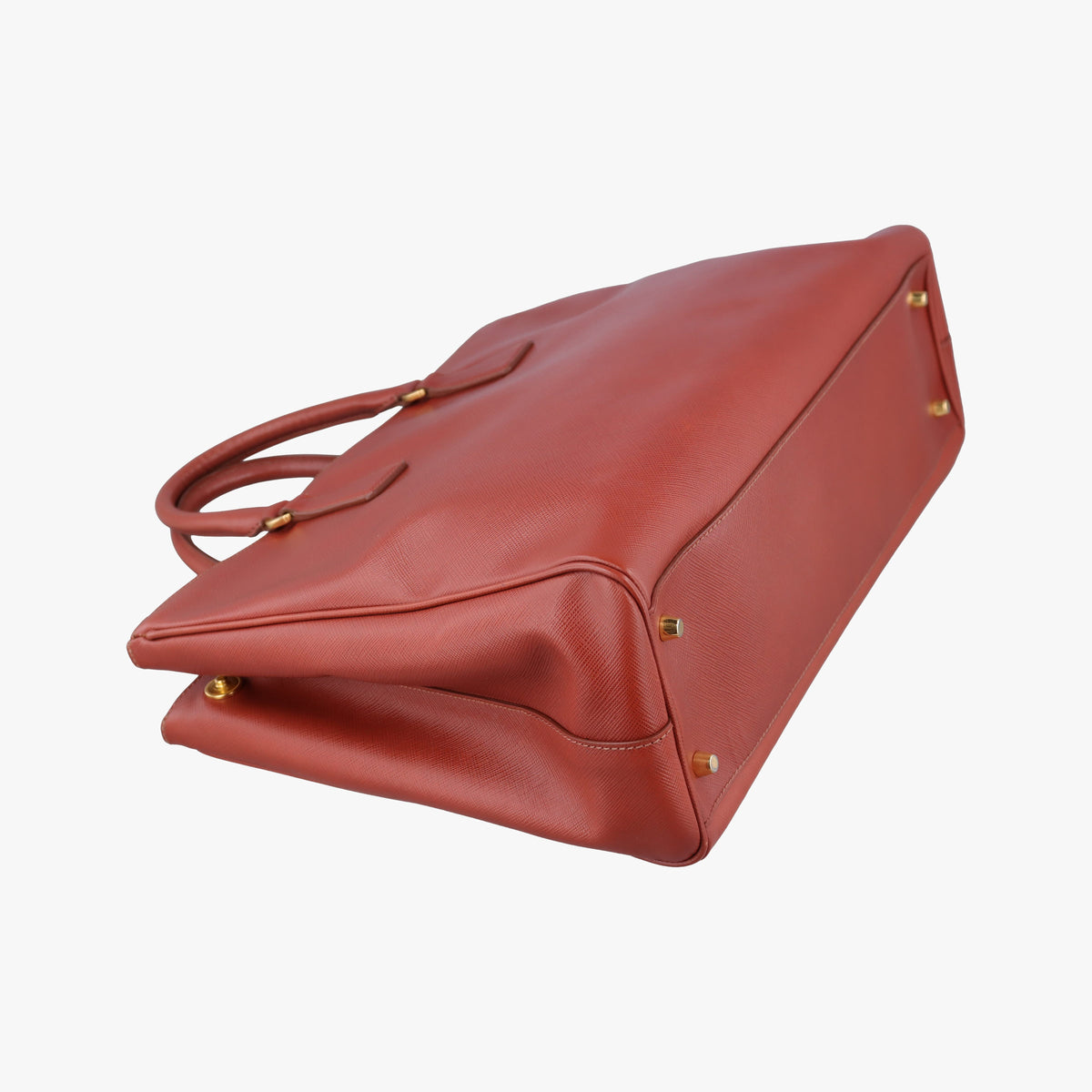 Pre-owned Prada Galleria Orange Saffiano leather  handbag | stylenewstar