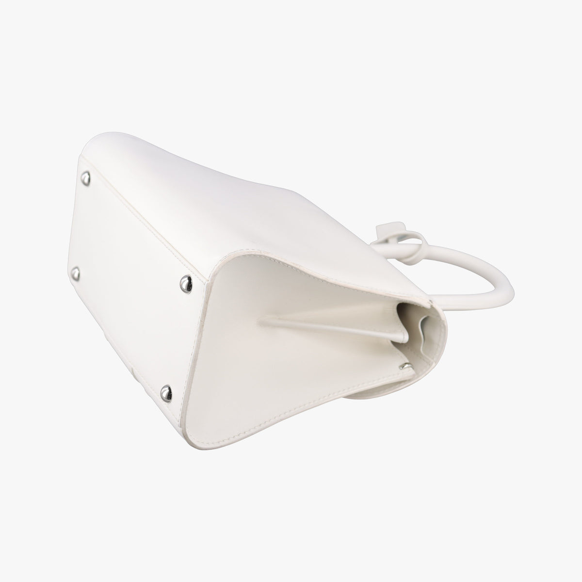 Vintage Delvaux Brillant White Leather  handbag | stylenewstar