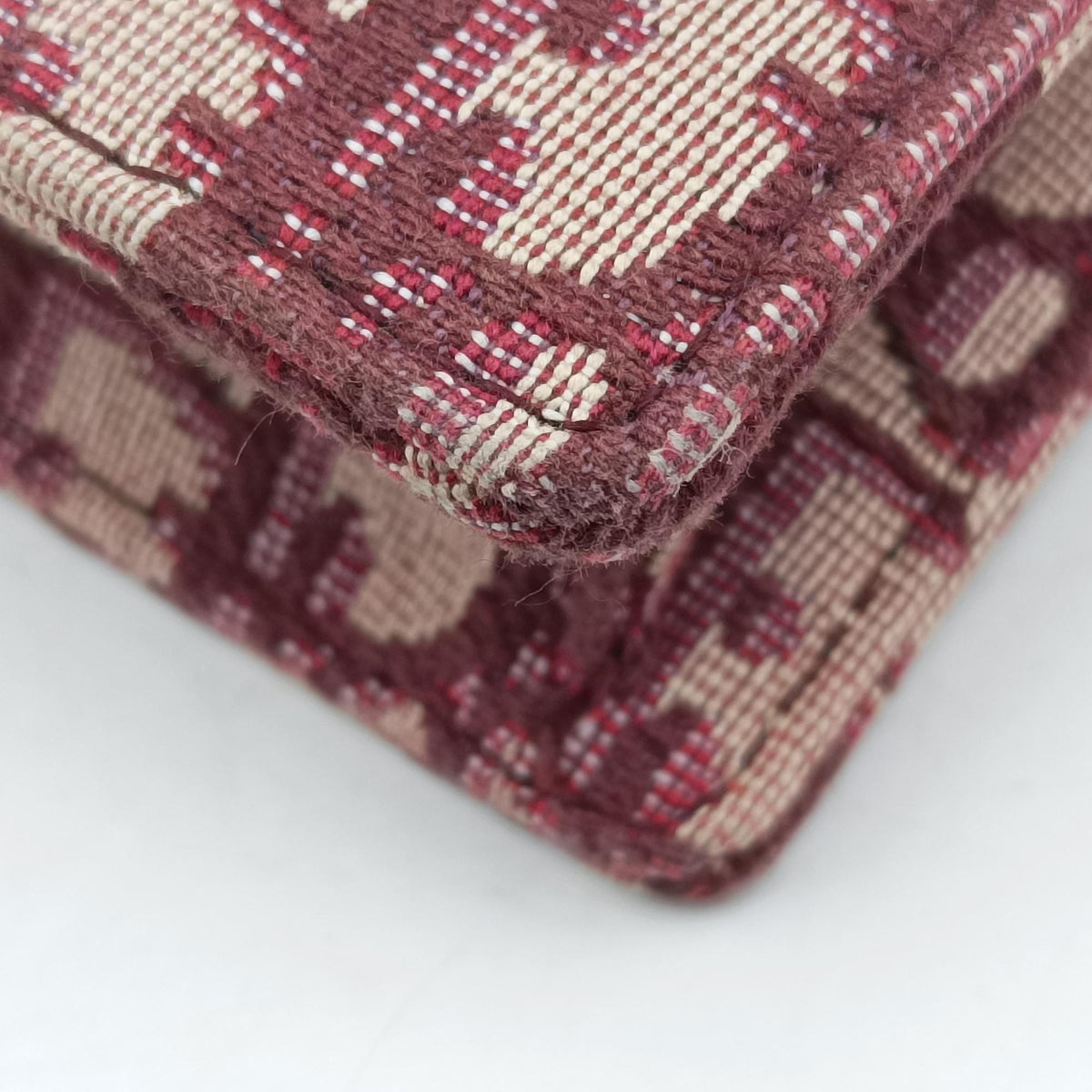 Pre-owned Christian Dior Saddle Red jacquard×Leather  shoulderbag | stylenewstar