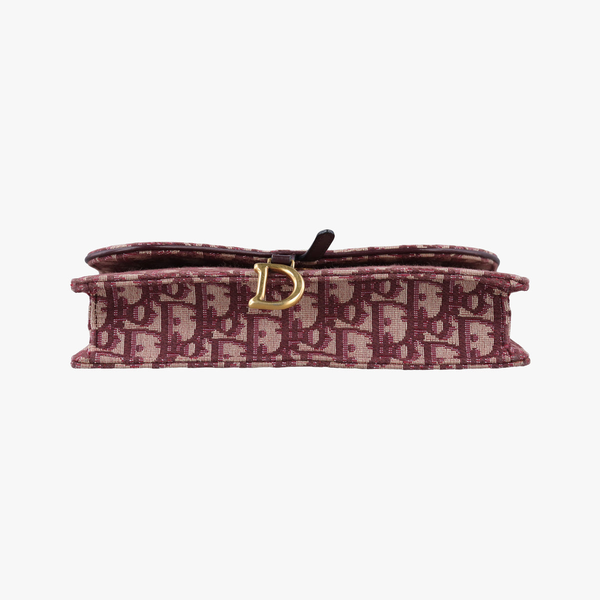 Pre-owned Christian Dior Saddle Red jacquard×Leather  shoulderbag | stylenewstar