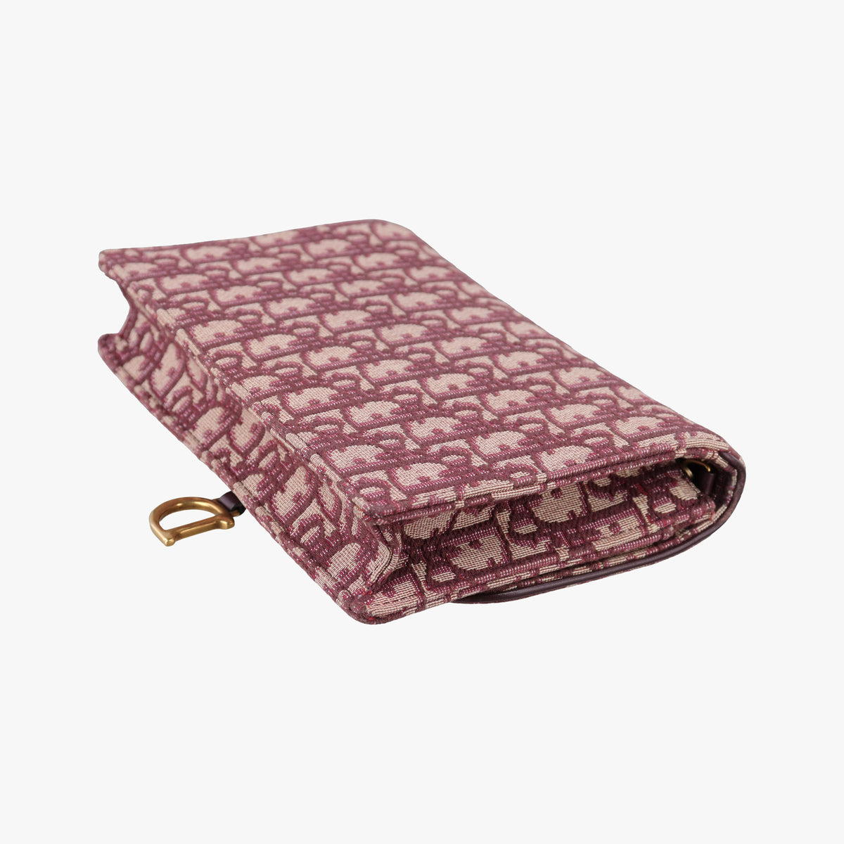 Pre-owned Christian Dior Saddle Red jacquard×Leather  shoulderbag | stylenewstar