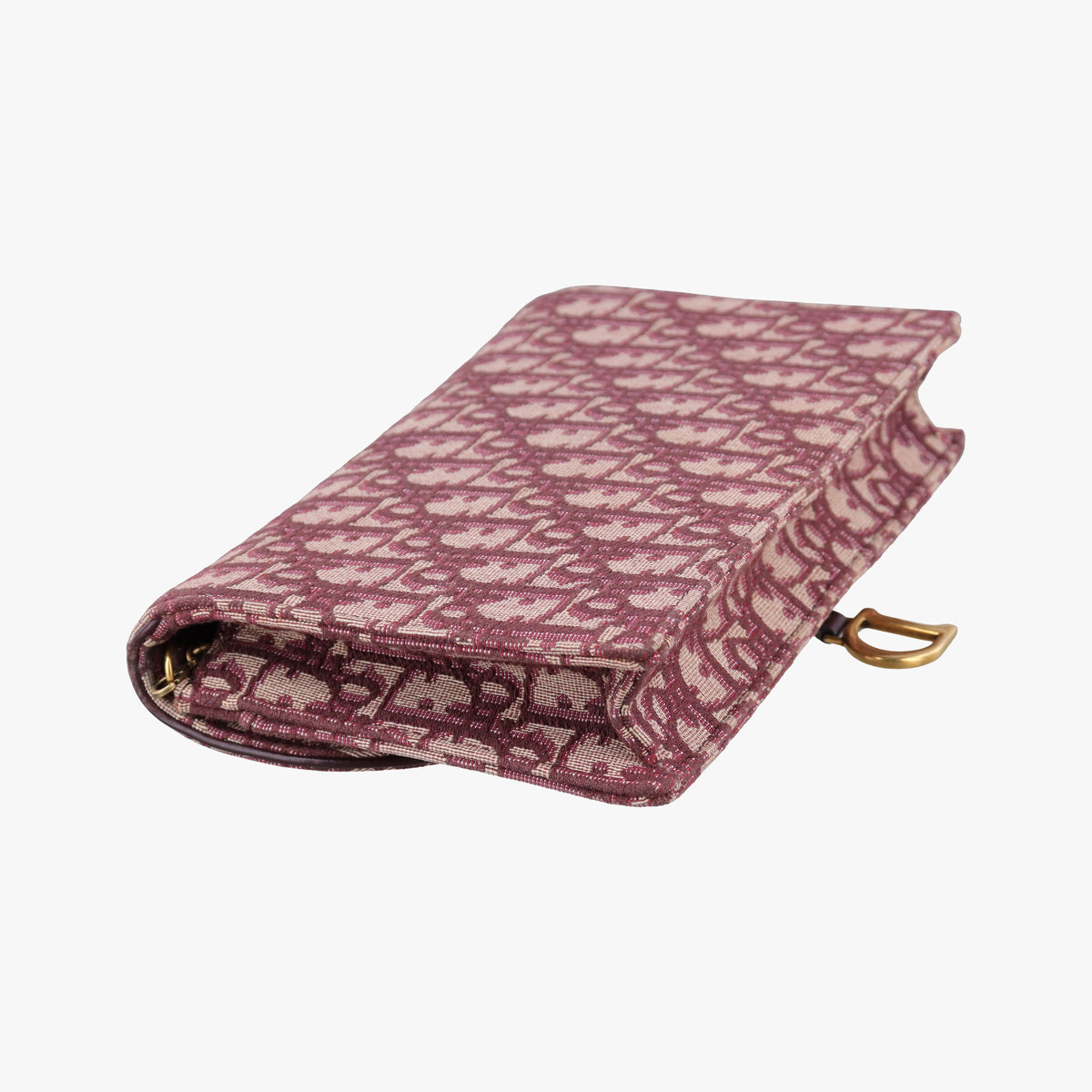 Pre-owned Christian Dior Saddle Red jacquard×Leather  shoulderbag | stylenewstar