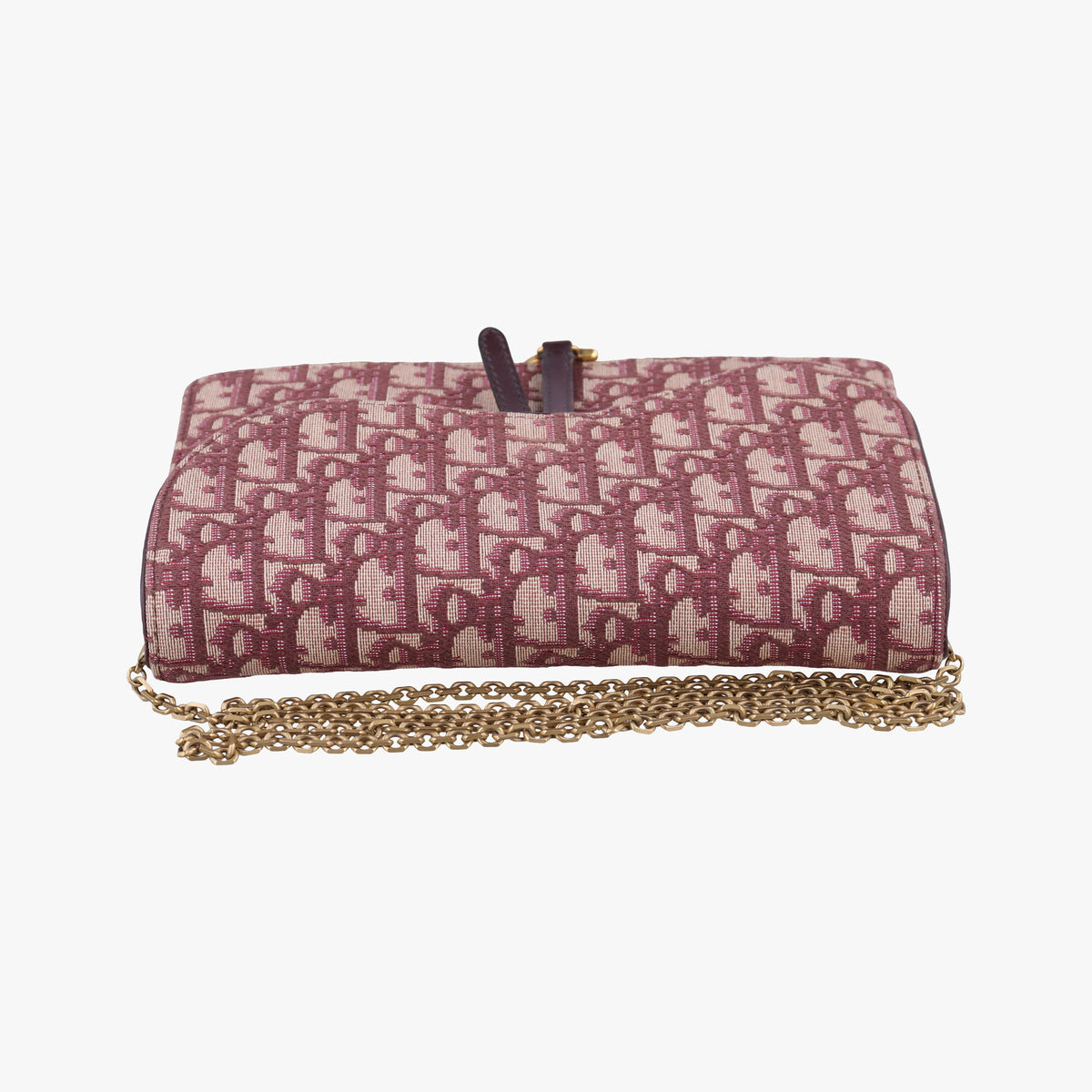 Pre-owned Christian Dior Saddle Red jacquard×Leather  shoulderbag | stylenewstar