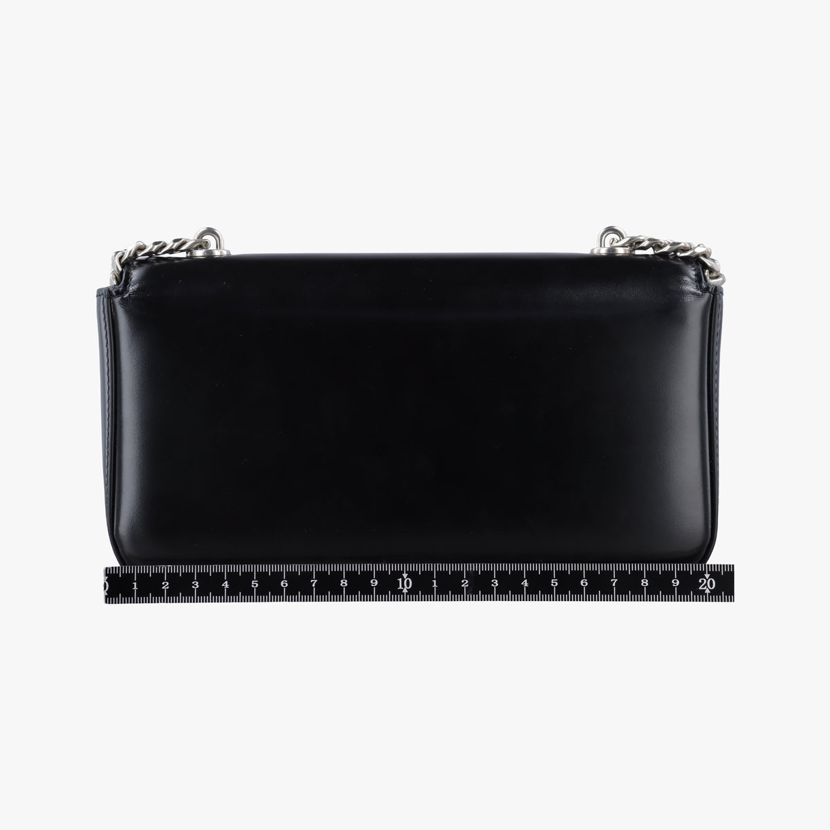 Pre-owned Celine Claude Triomphe Chain Black Leather  shoulderbag | stylenewstar