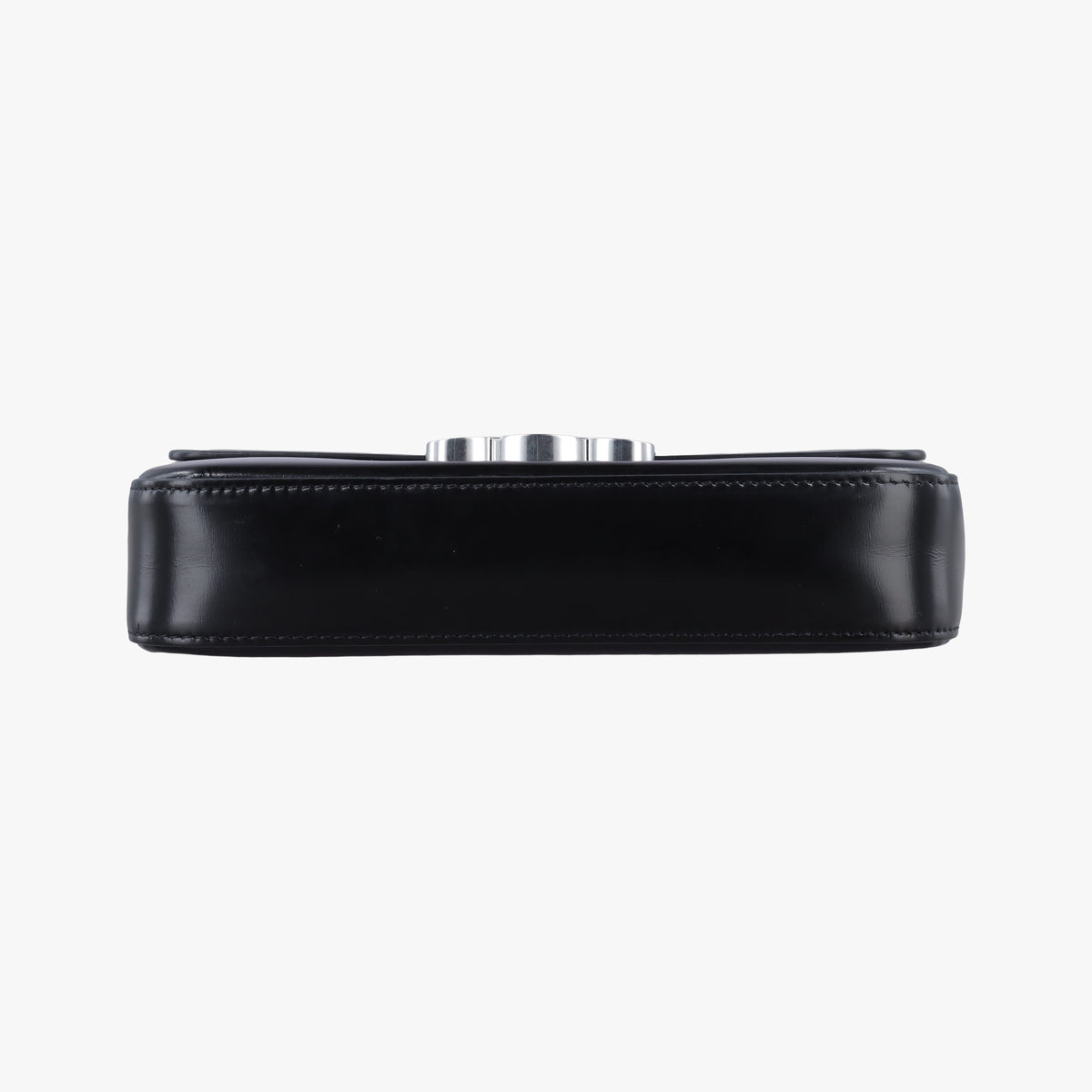 Pre-owned Celine Claude Triomphe Chain Black Leather  shoulderbag | stylenewstar