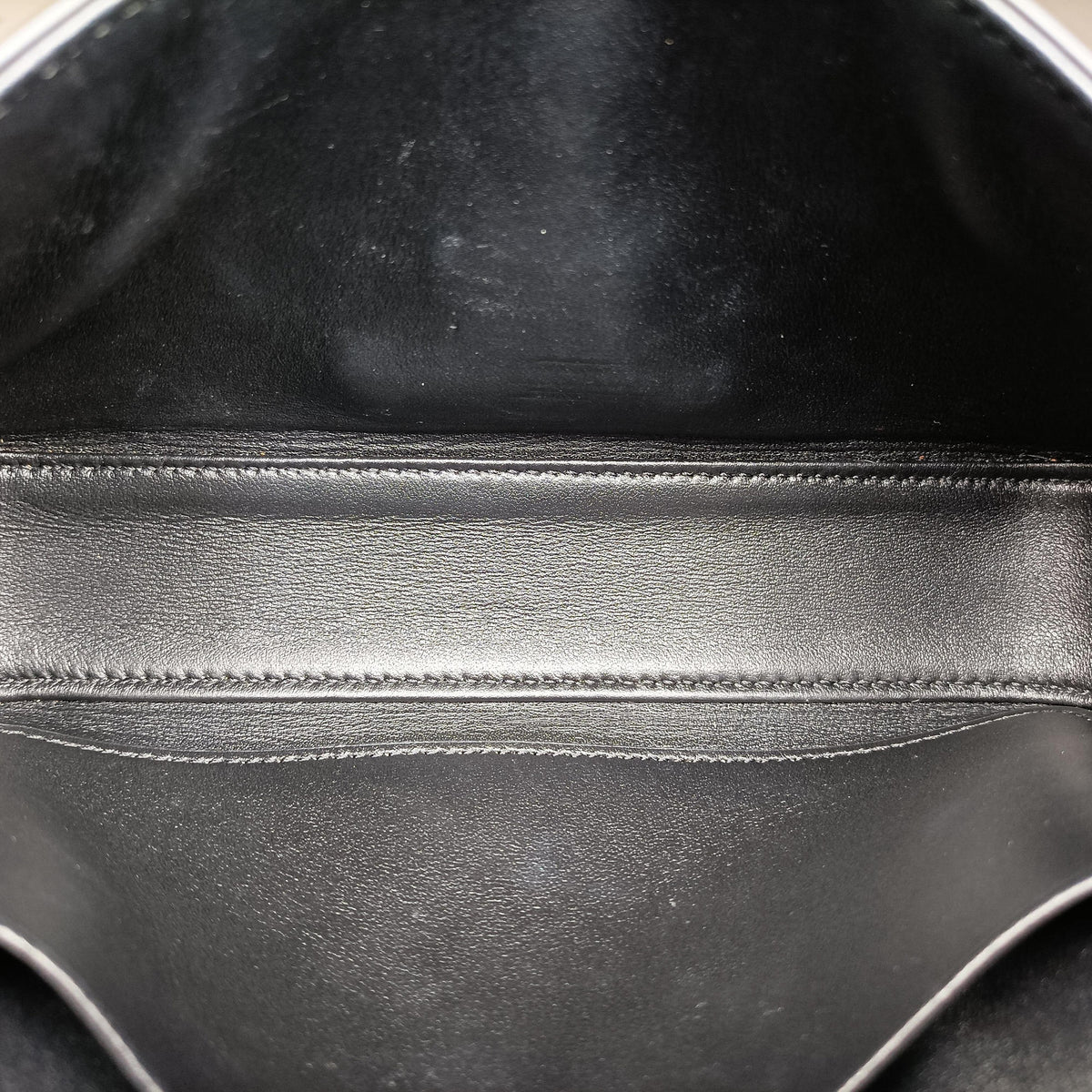 Pre-owned Celine Claude Triomphe Chain Black Leather  shoulderbag | stylenewstar