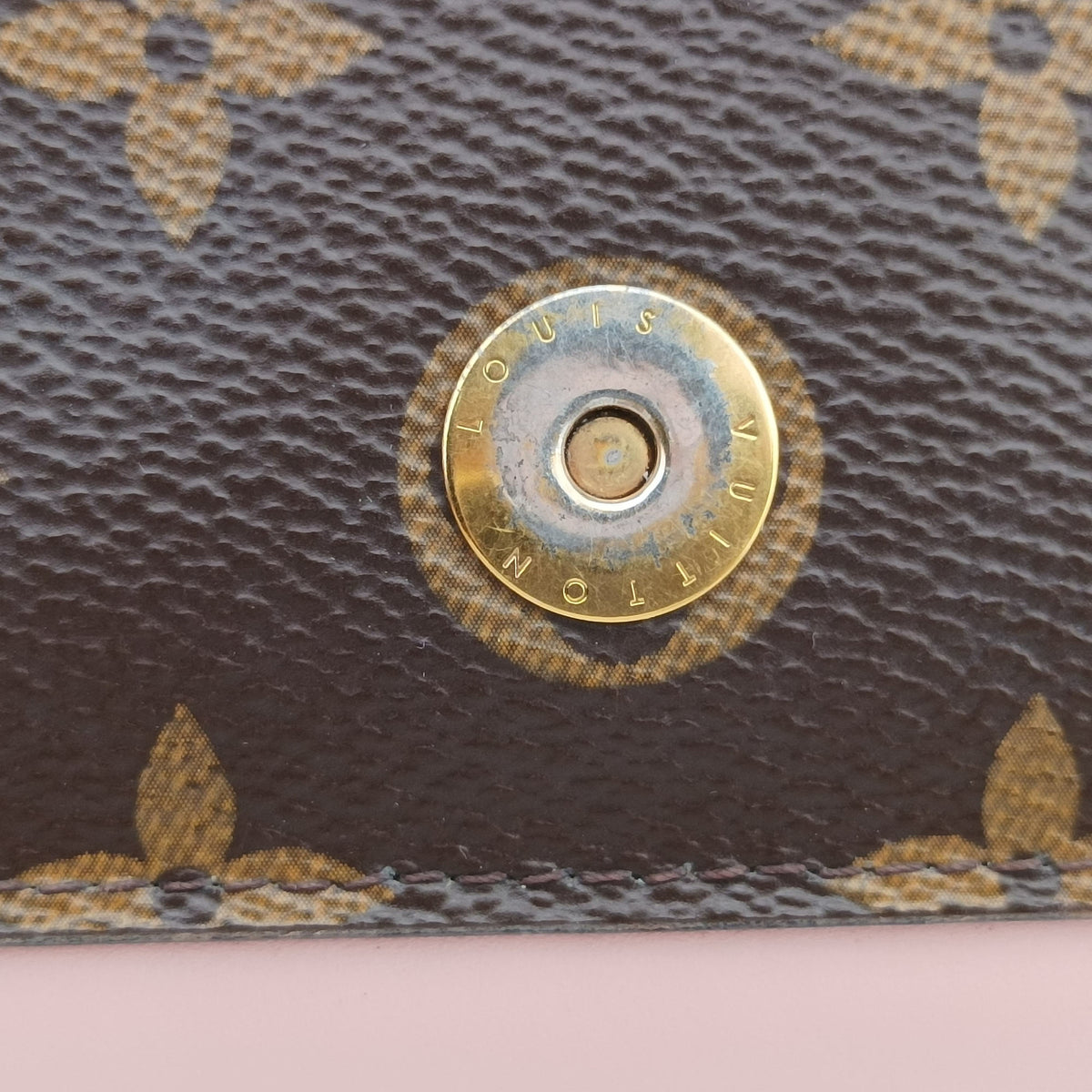 Vintage Louis Vuitton Portefeuille FLORE Chain brown×ROSE BALLERIN Monogram Canvas×calf leather M67405 shoulderbag | stylenewstar
