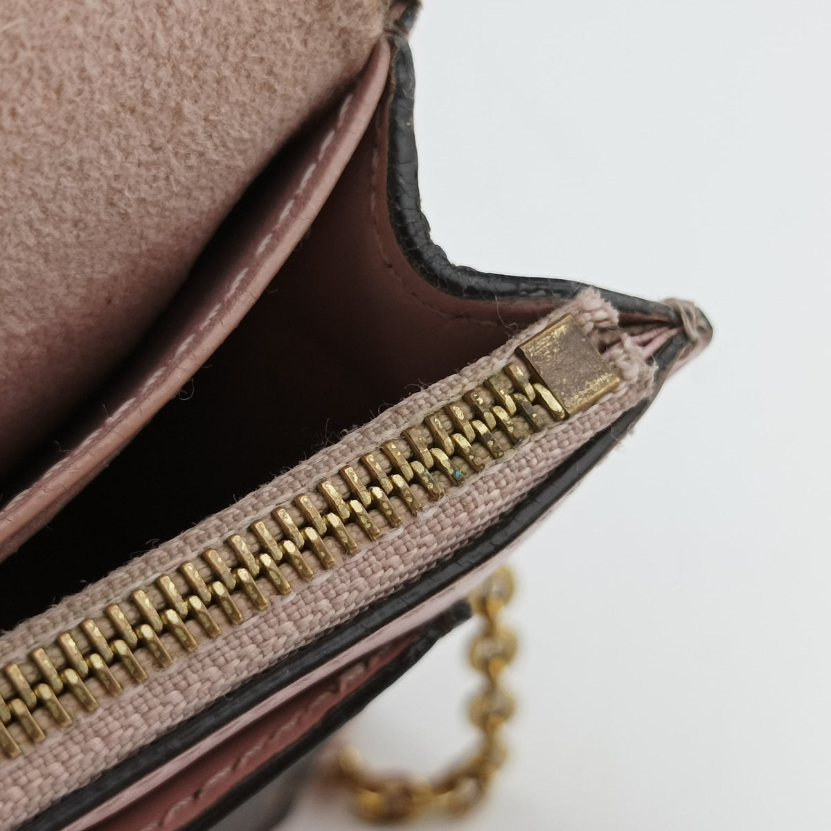 Vintage Louis Vuitton Portefeuille FLORE Chain brown×ROSE BALLERIN Monogram Canvas×calf leather M67405 shoulderbag | stylenewstar