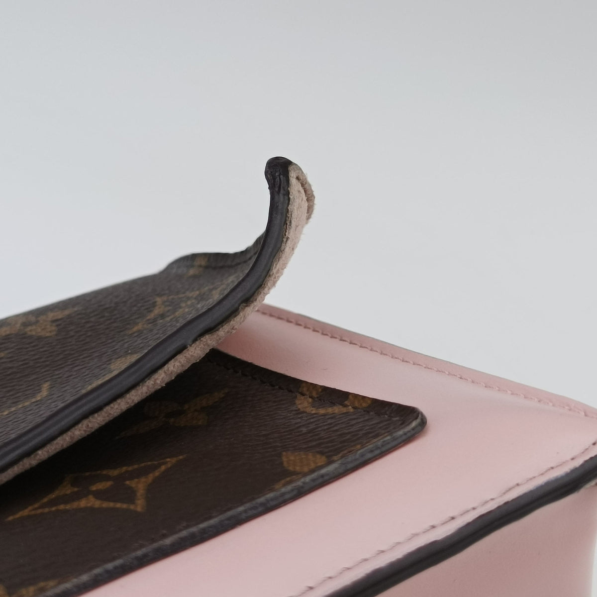 Vintage Louis Vuitton Portefeuille FLORE Chain brown×ROSE BALLERIN Monogram Canvas×calf leather M67405 shoulderbag | stylenewstar