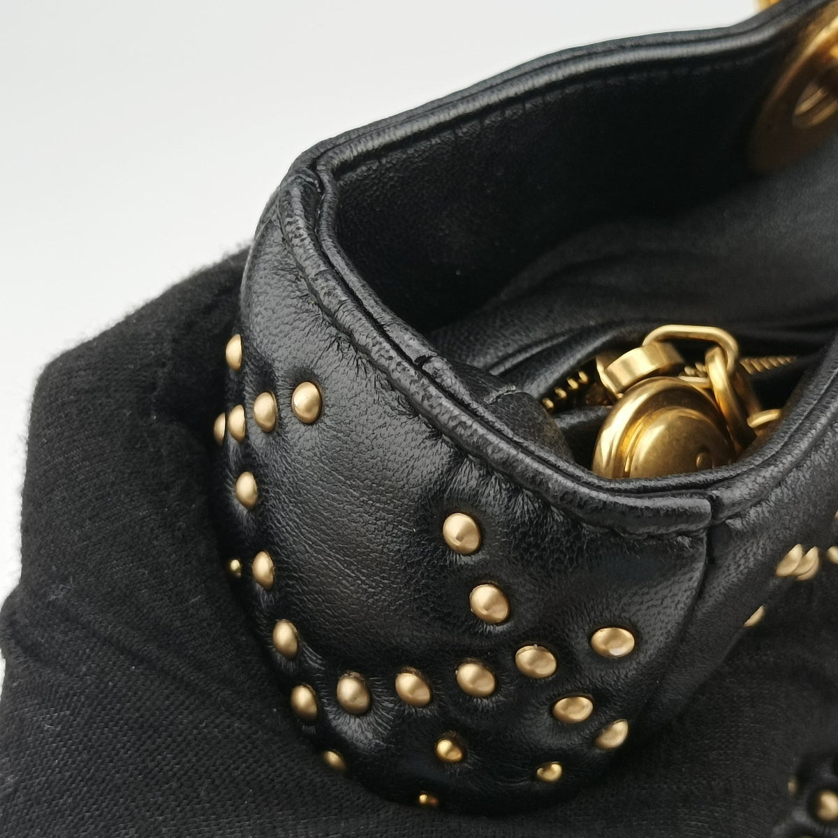 Pre-owned Christian Dior Lady Dior Black Leather  shoulderbag | stylenewstar