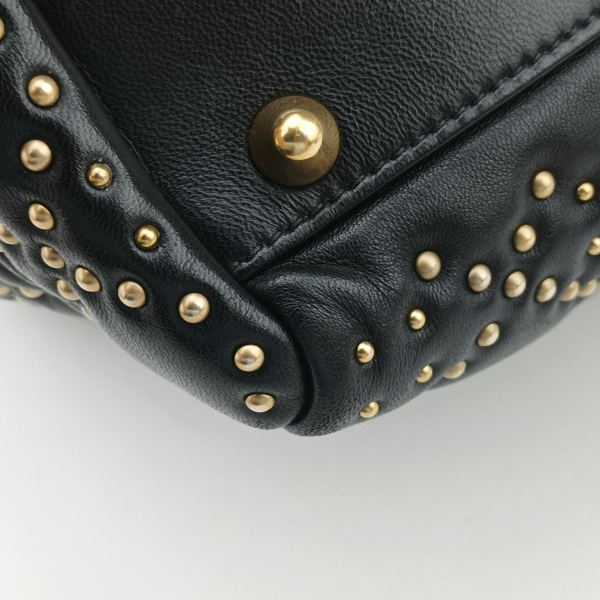 Pre-owned Christian Dior Lady Dior Black Leather  shoulderbag | stylenewstar