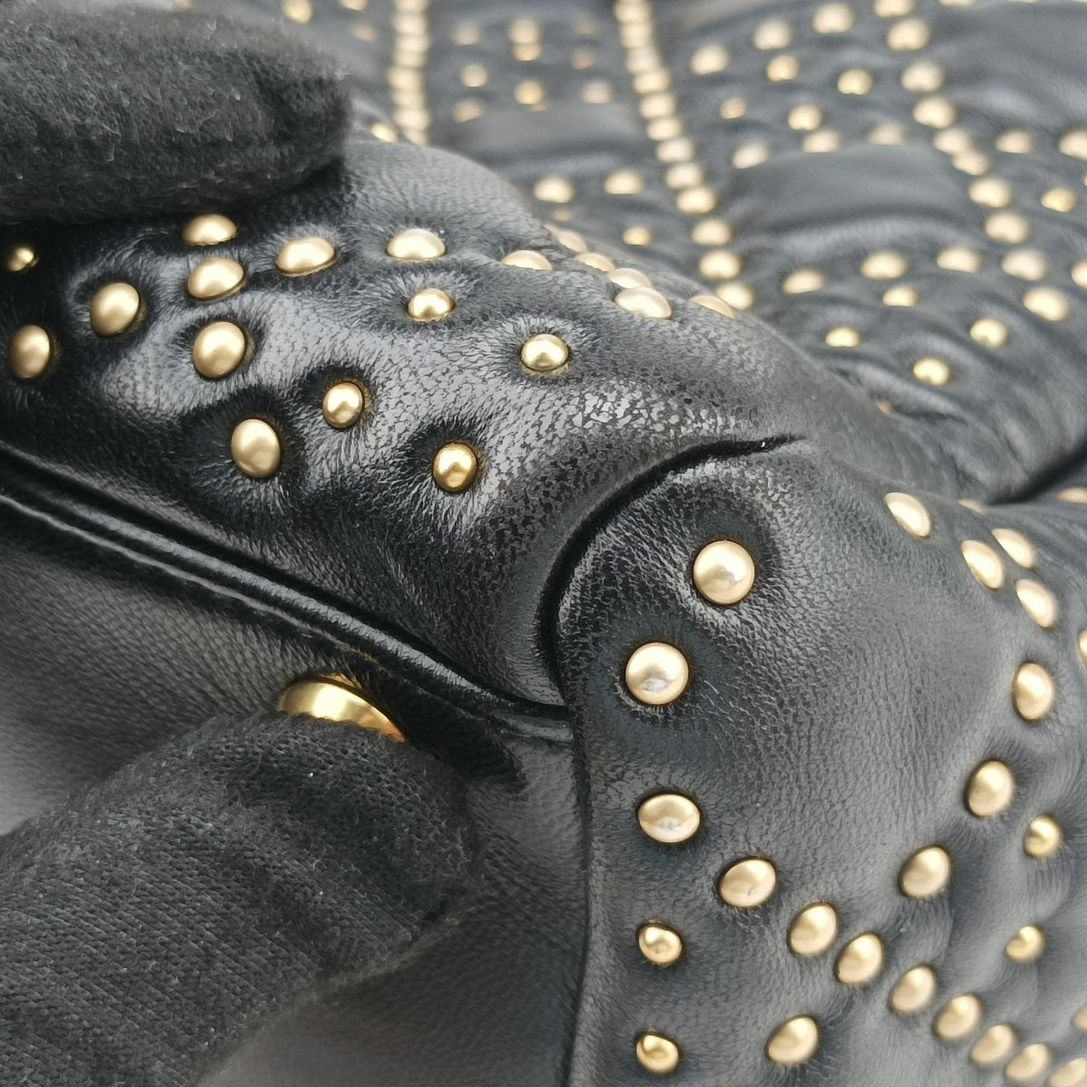 Pre-owned Christian Dior Lady Dior Black Leather  shoulderbag | stylenewstar