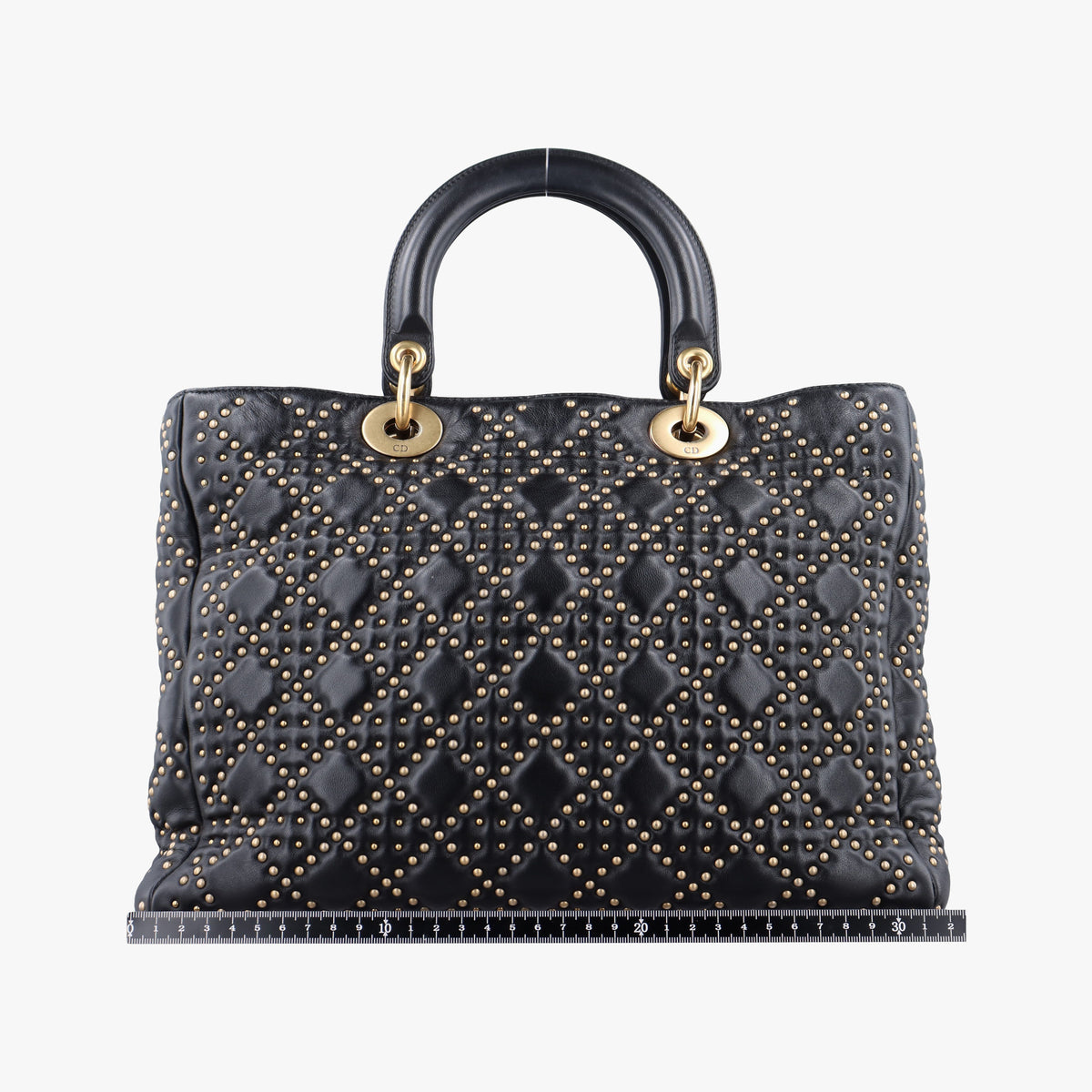 Pre-owned Christian Dior Lady Dior Black Leather  shoulderbag | stylenewstar