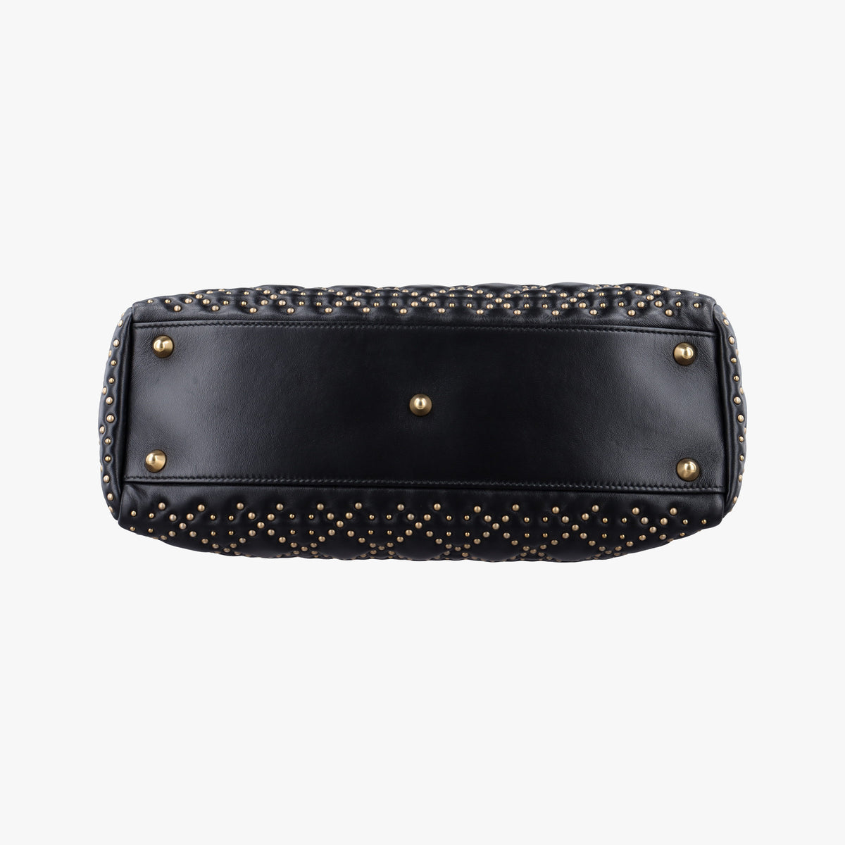 Pre-owned Christian Dior Lady Dior Black Leather  shoulderbag | stylenewstar