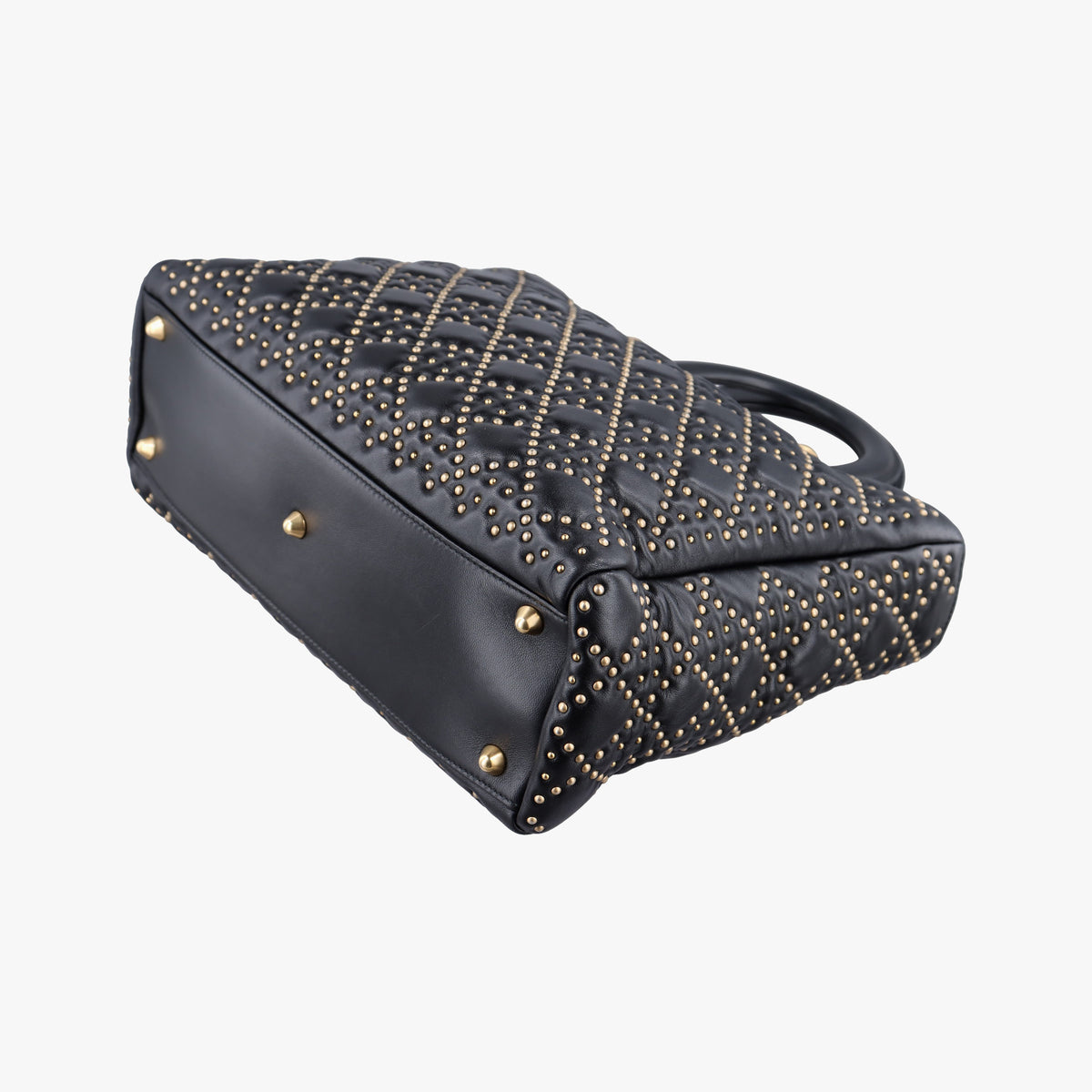 Pre-owned Christian Dior Lady Dior Black Leather  shoulderbag | stylenewstar