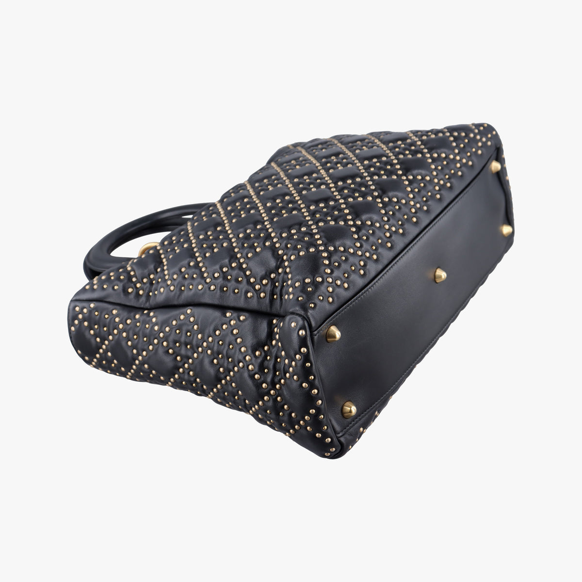 Pre-owned Christian Dior Lady Dior Black Leather  shoulderbag | stylenewstar