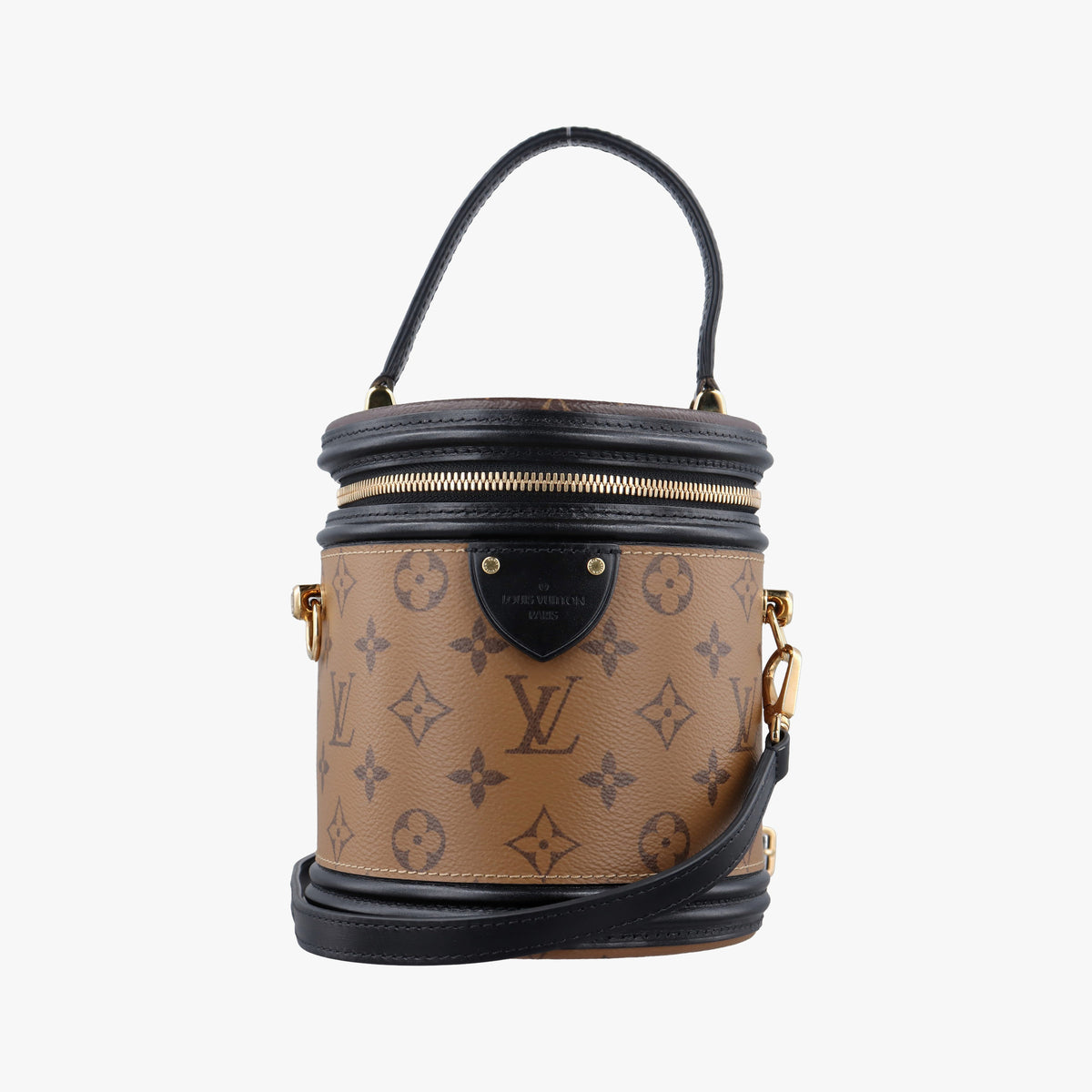Pre-owned Louis Vuitton Cannes Brown × Black Monogram Reverse M43986 shoulderbag | stylenewstar