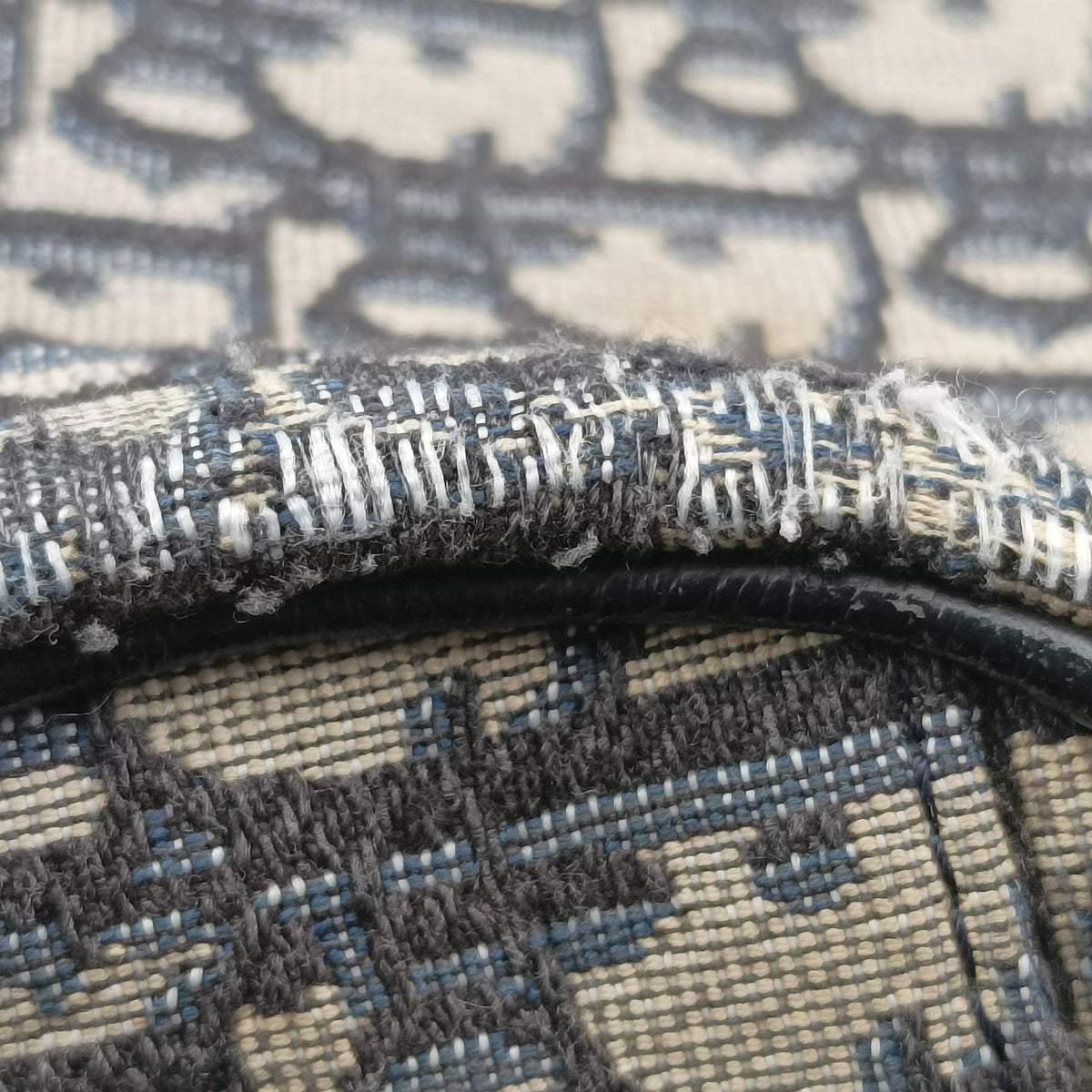 Secondhand Christian Dior Oblique roller Navy Jacquard  shoulderbag | stylenewstar