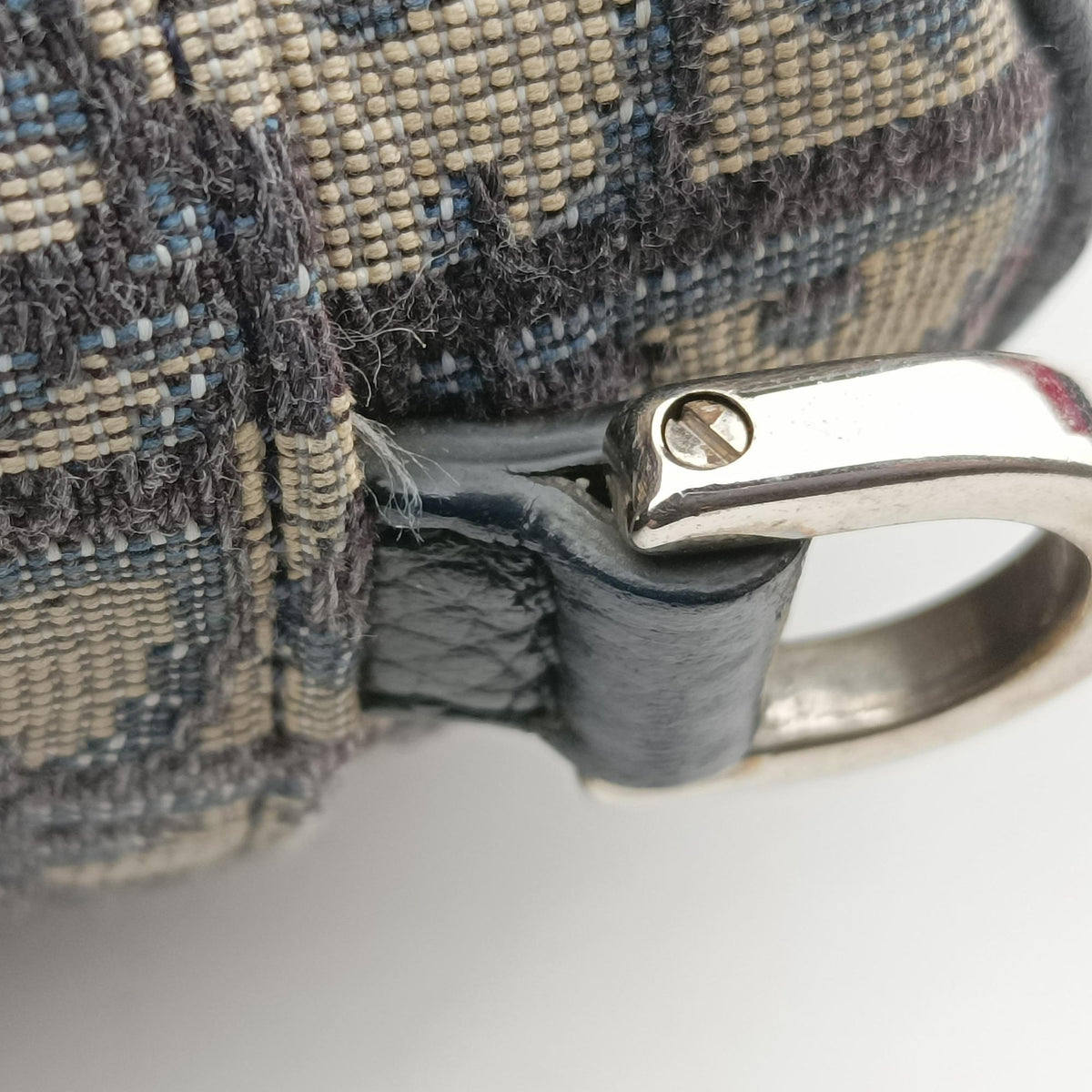 Secondhand Christian Dior Oblique roller Navy Jacquard  shoulderbag | stylenewstar