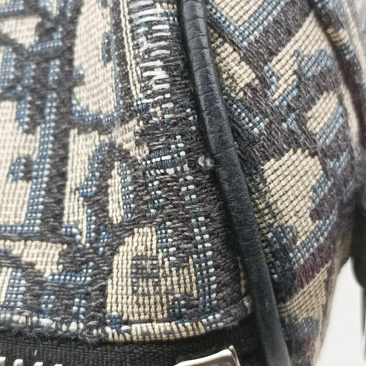 Secondhand Christian Dior Oblique roller Navy Jacquard  shoulderbag | stylenewstar