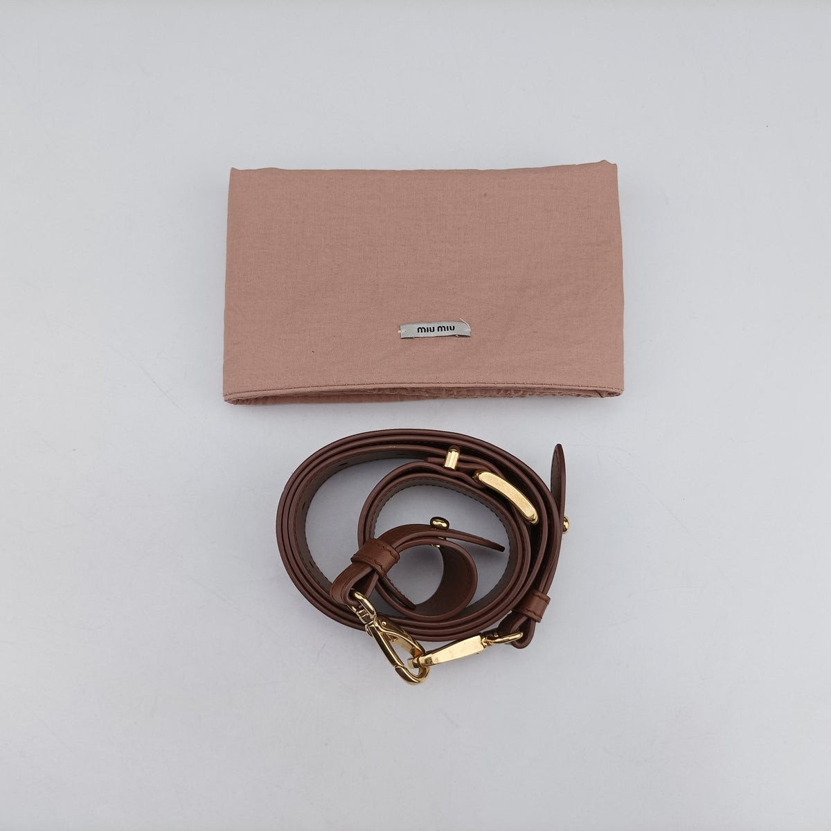 Pre-owned Miu Miu Beau Brown Leather 5BB117 shoulderbag | stylenewstar