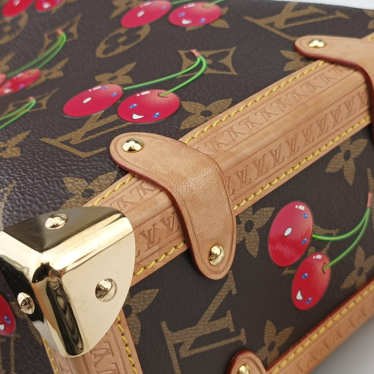 Pre-owned Louis Vuitton Side Trunk MM Brown Monogram Cherry M14278 handbag | stylenewstar
