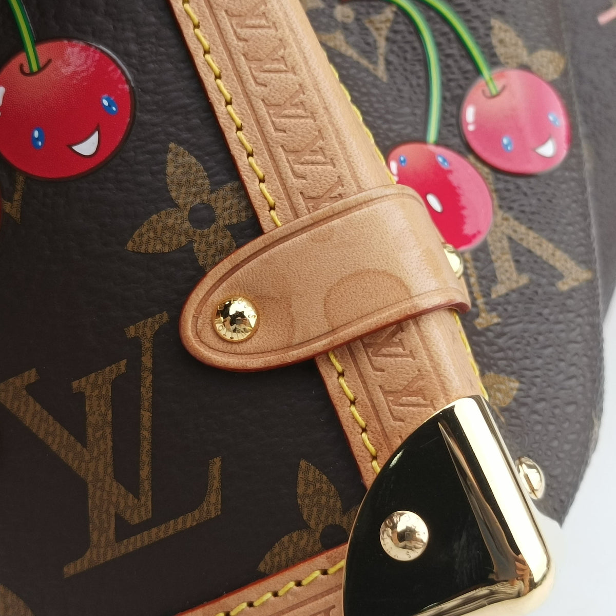 Pre-owned Louis Vuitton Side Trunk MM Brown Monogram Cherry M14278 handbag | stylenewstar