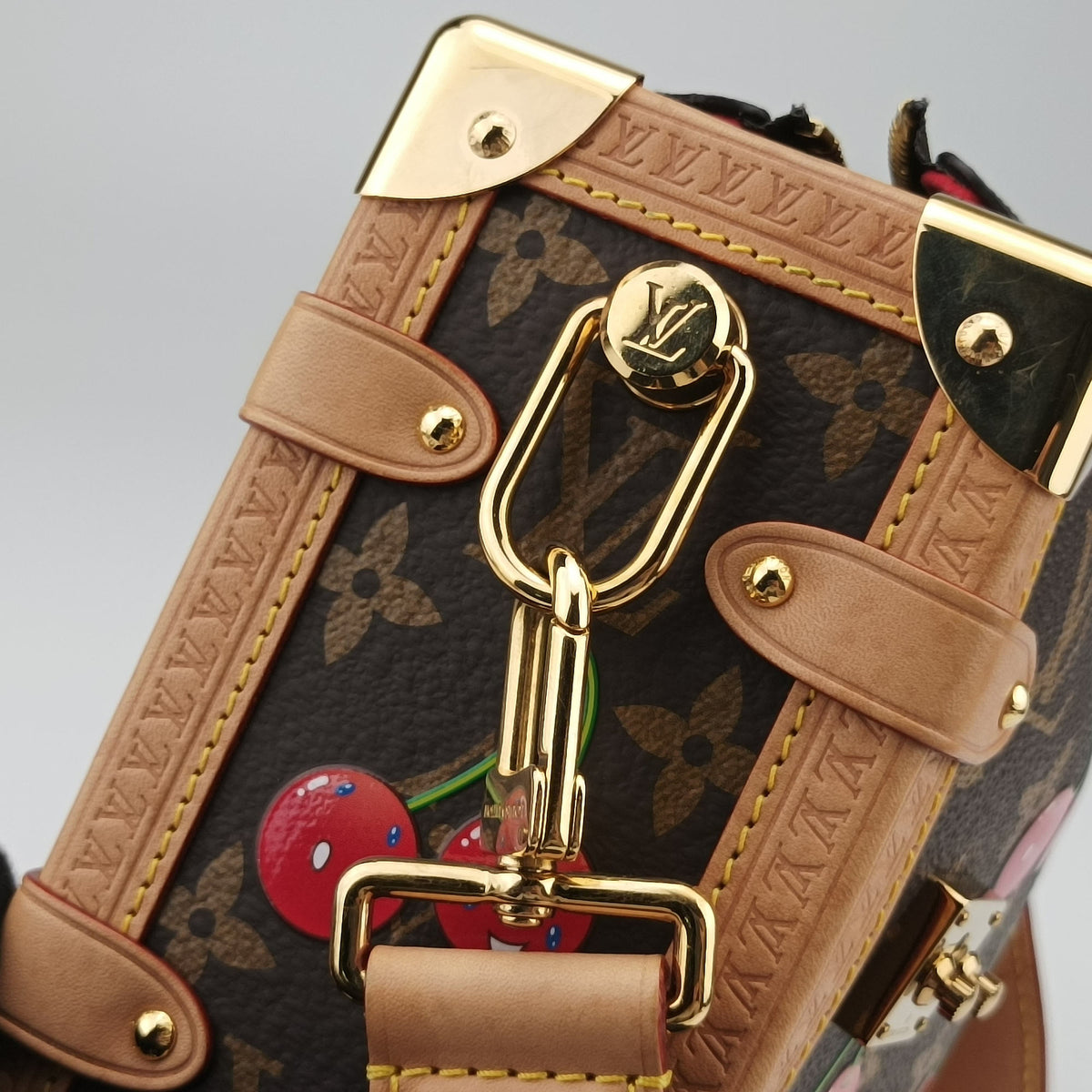 Pre-owned Louis Vuitton Side Trunk MM Brown Monogram Cherry M14278 handbag | stylenewstar