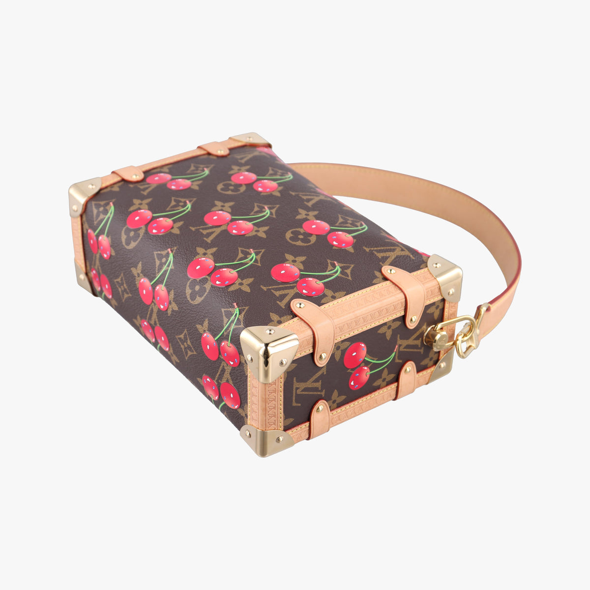 Pre-owned Louis Vuitton Side Trunk MM Brown Monogram Cherry M14278 handbag | stylenewstar