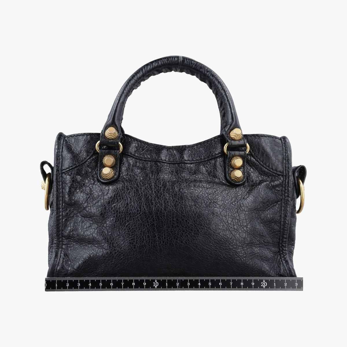 Pre-owned Balenciaga Classic City Mini Black lambskin  shoulderbag | stylenewstar