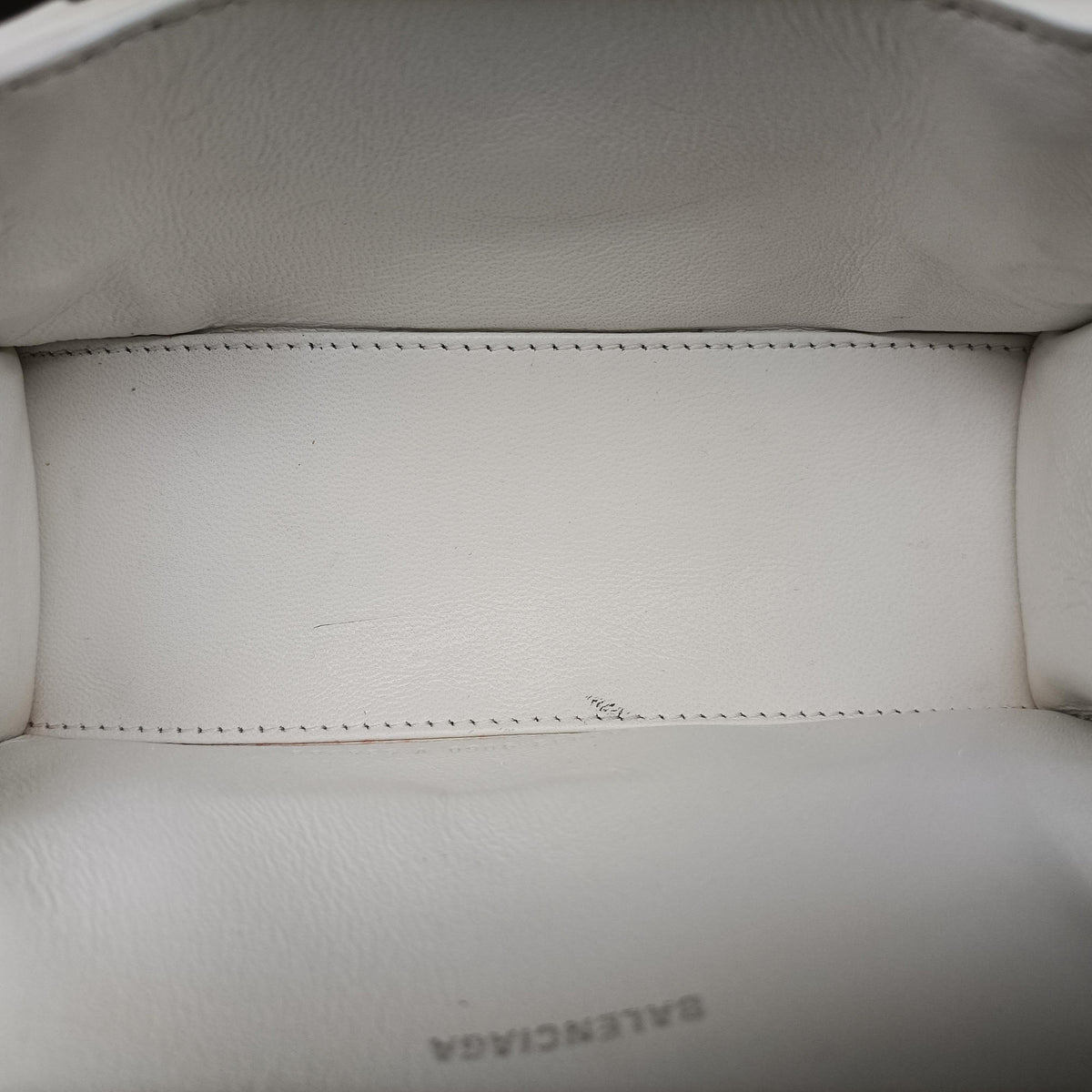 Pre-owned Balenciaga Hourglass Graffiti White×Black Leather  shoulderbag | stylenewstar