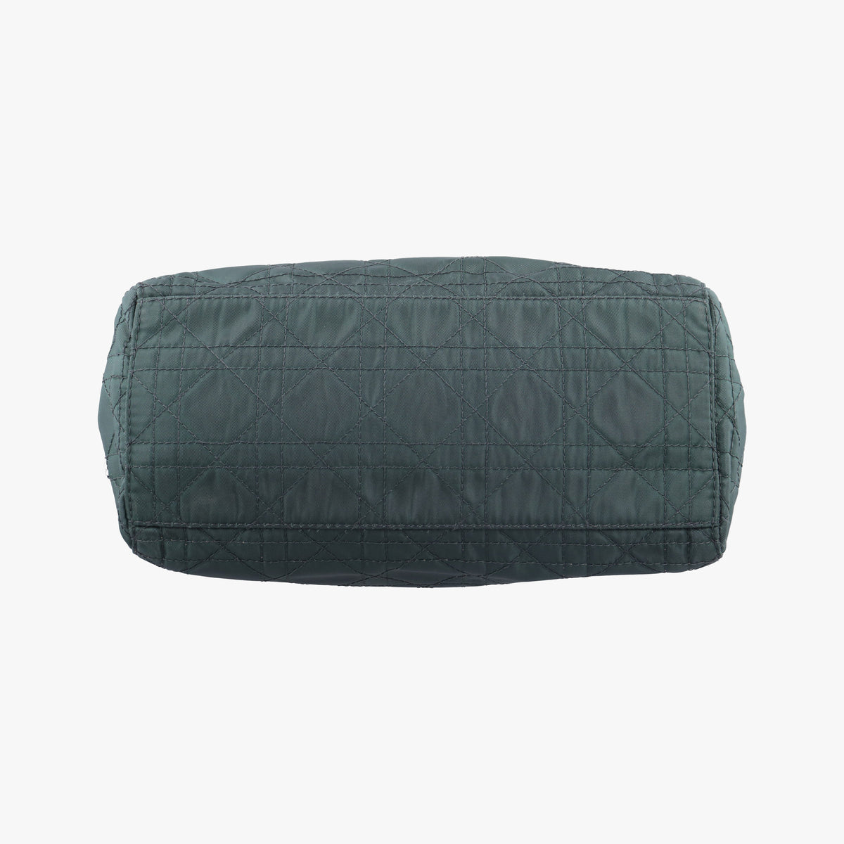 Pre-owned Christian Dior Lady Dior Green Nylon×Patent  handbag | stylenewstar