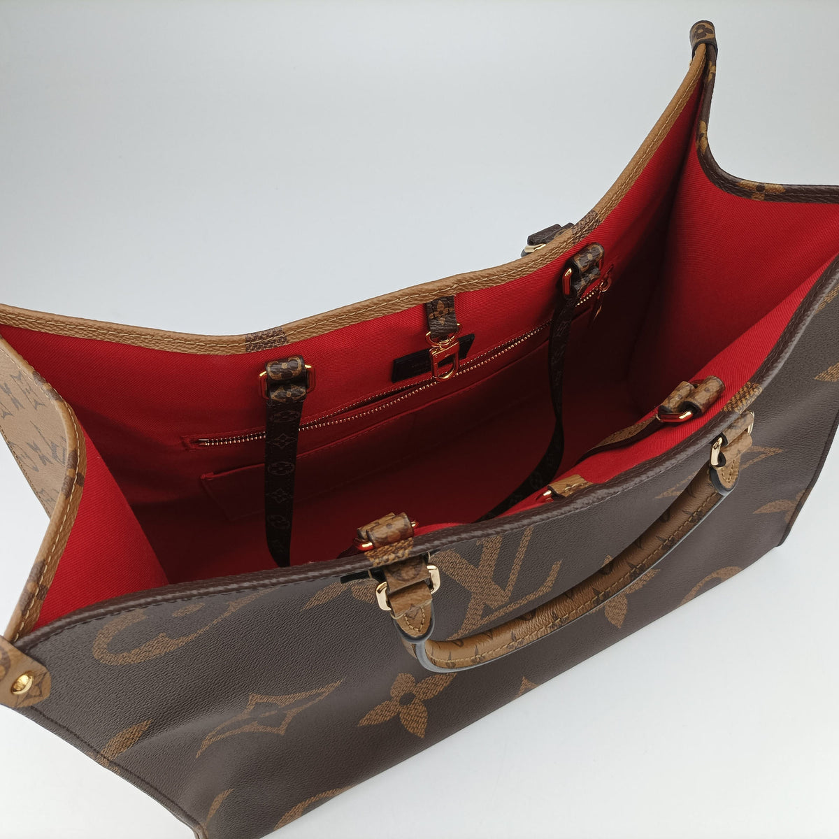 Vintage Louis Vuitton On The Go GM Brown Monogram Reverse M44576 shoulderbag | stylenewstar
