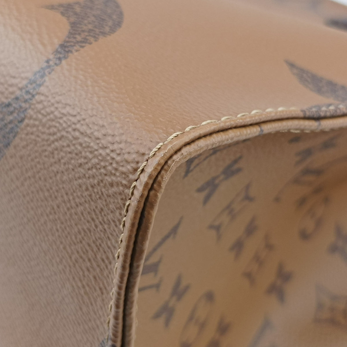 Vintage Louis Vuitton On The Go GM Brown Monogram Reverse M44576 shoulderbag | stylenewstar