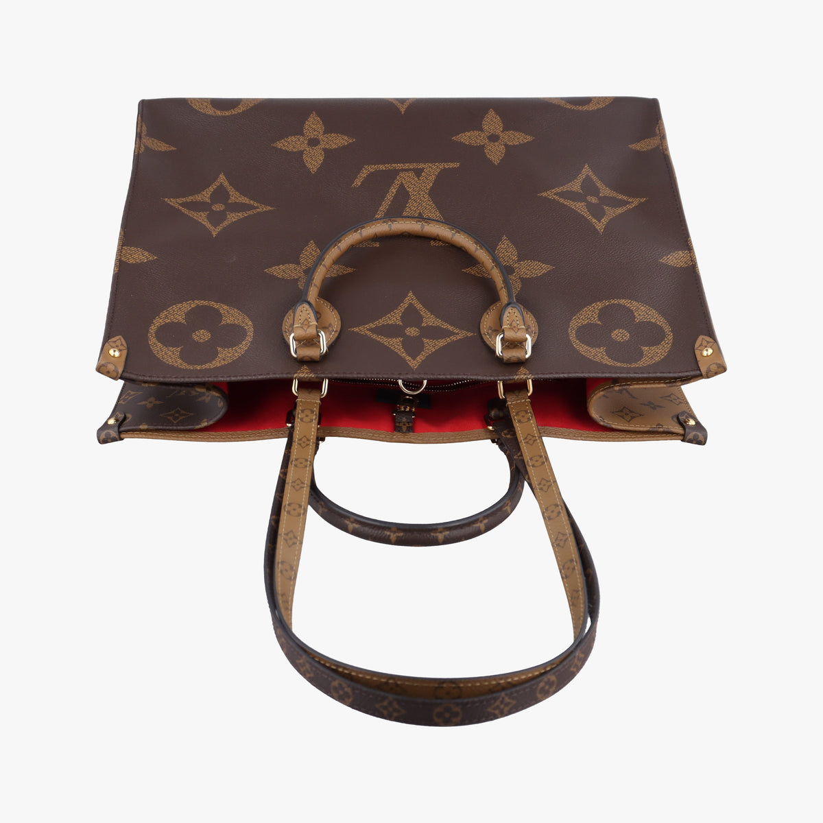 Vintage Louis Vuitton On The Go GM Brown Monogram Reverse M44576 shoulderbag | stylenewstar