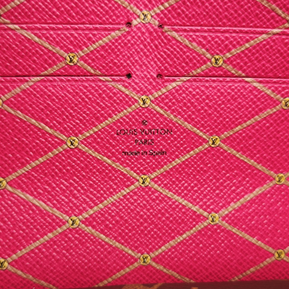Vintage Louis Vuitton Pochette Weekend brown×Fuchsia Pink Monogram Canvas M62456 shoulderbag | stylenewstar